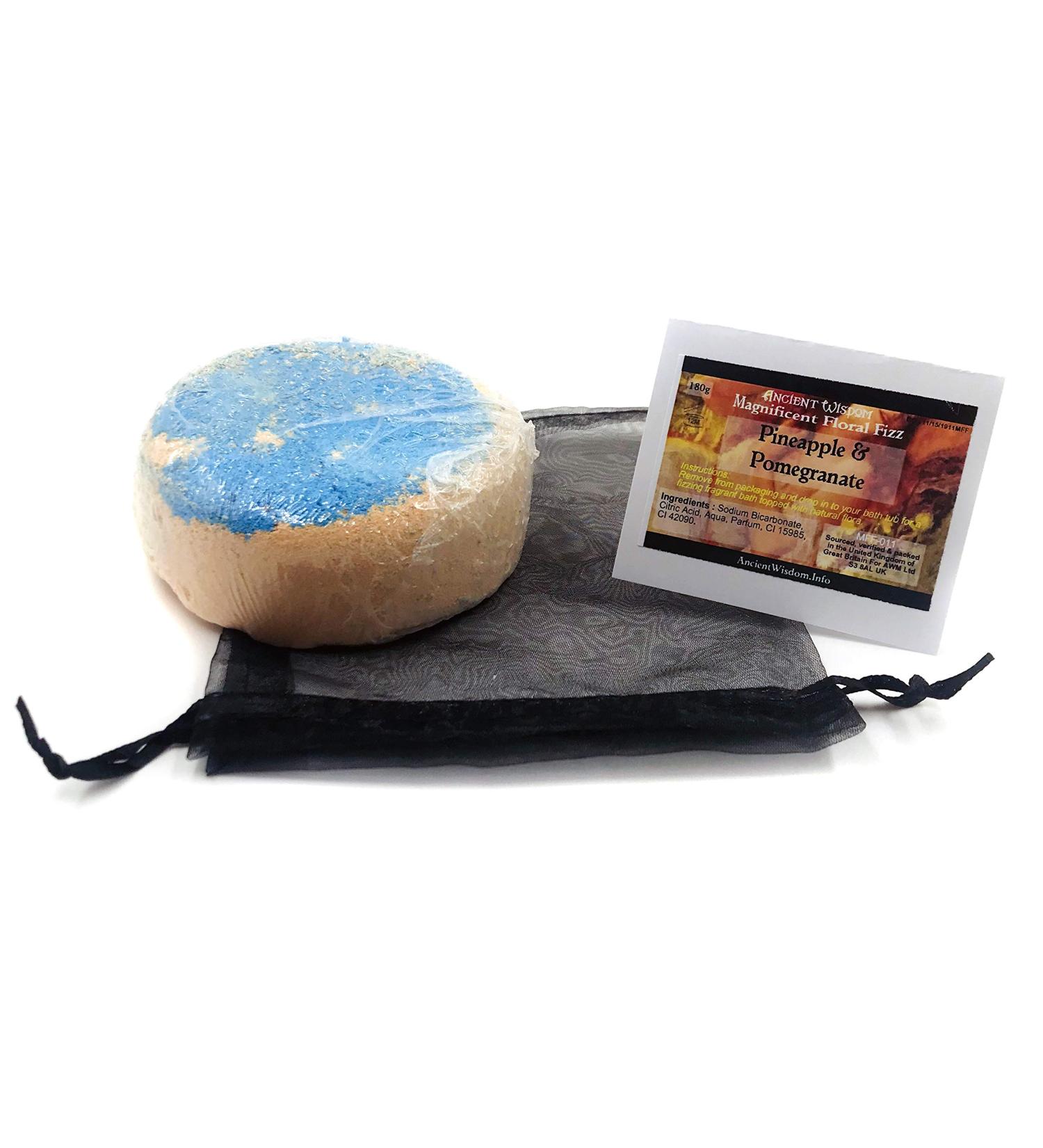 Ancient Wisdom Effervescent Gallet Bath Ball Pineapple and Pomegranate 200 g