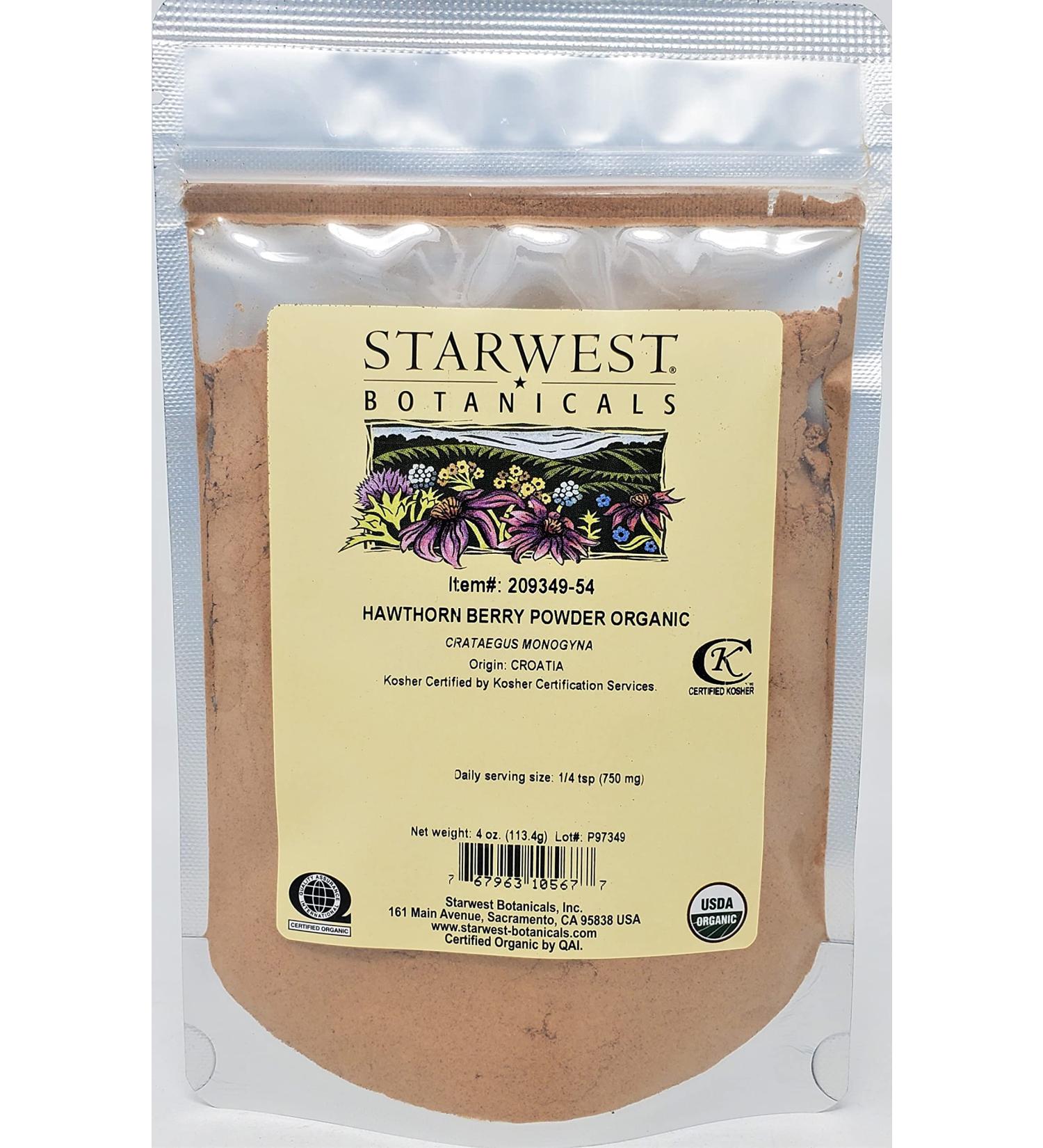 Hawthorn Berry Pwd Org - 4 Oz (Starwest Botanicals)