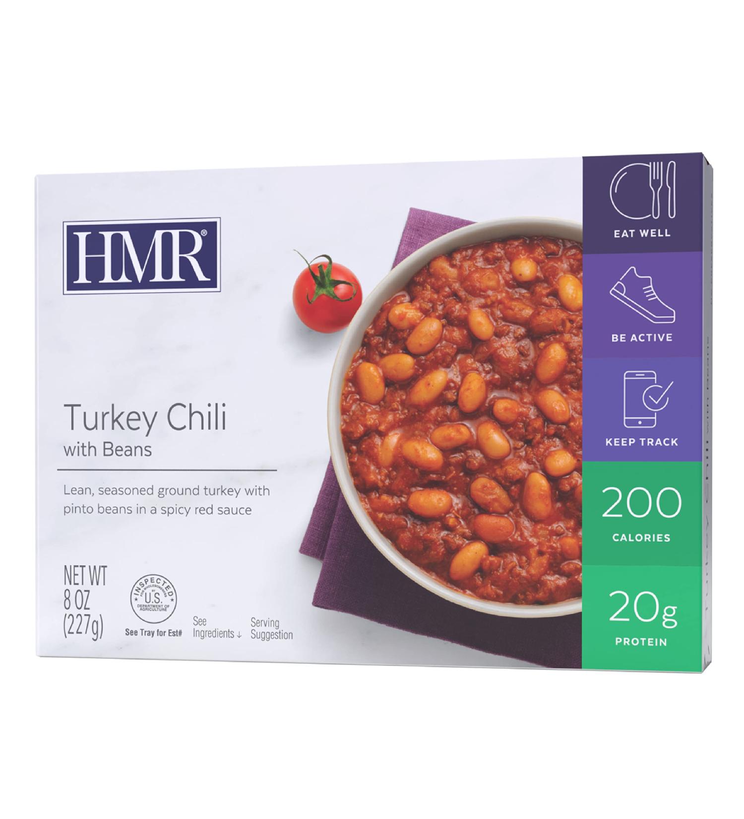 HMR Turkey Chili with Beans - 8 oz Ready to Eat Meals | 6-Pack - Buy Online on GoSupps.com
