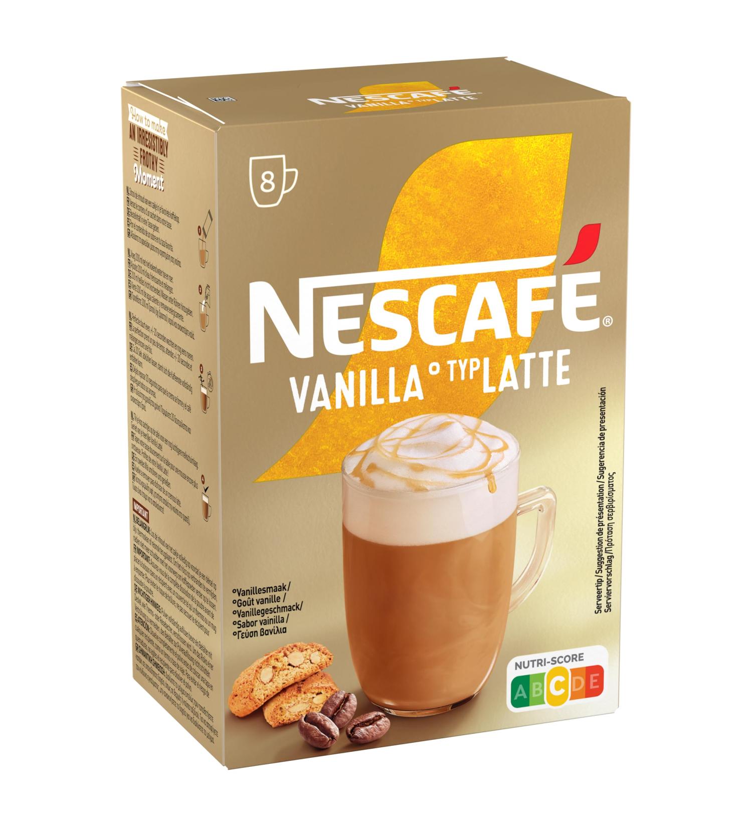 Nescafe Capppuccino Vanille LATTE 8 sachets de caf soluble au go t d licieux de vanille - Buy Online on GoSupps.com