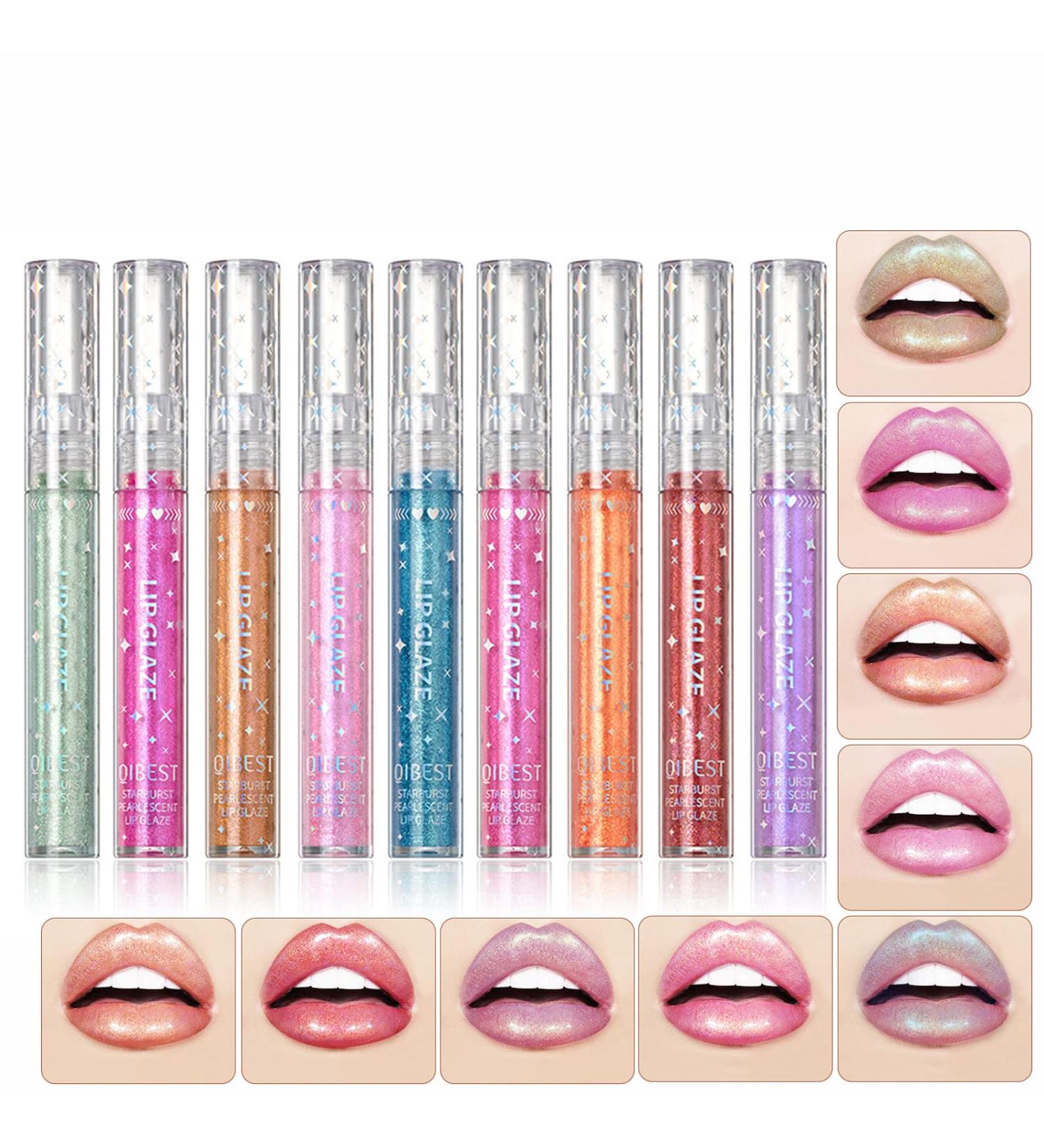 COOSA Neon Glitter Liquid Lipsticks Set - 9 Colors Shimmer Metallic Lipstick Kit - Long Lasting Waterproof Makeup - Face Eye Glow Shimmer Lip Gloss Set - 0.56 Fl Oz (Pack of 9) - Buy Online on GoSupps.com