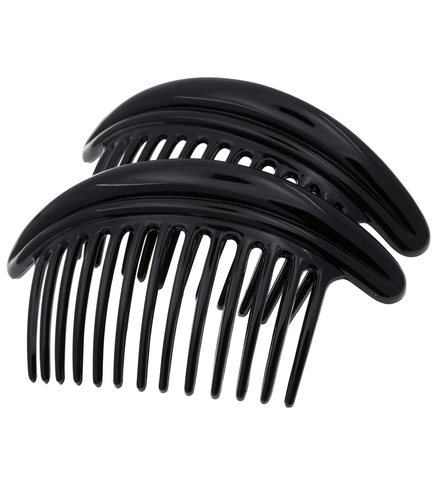 Camila Paris MP978/2 French Hair Side Combs - Black Curved Interlocking Combs for Strong Hold Bun Chignon - Women's Hair Accessories from France - Buy Online on GoSupps.com