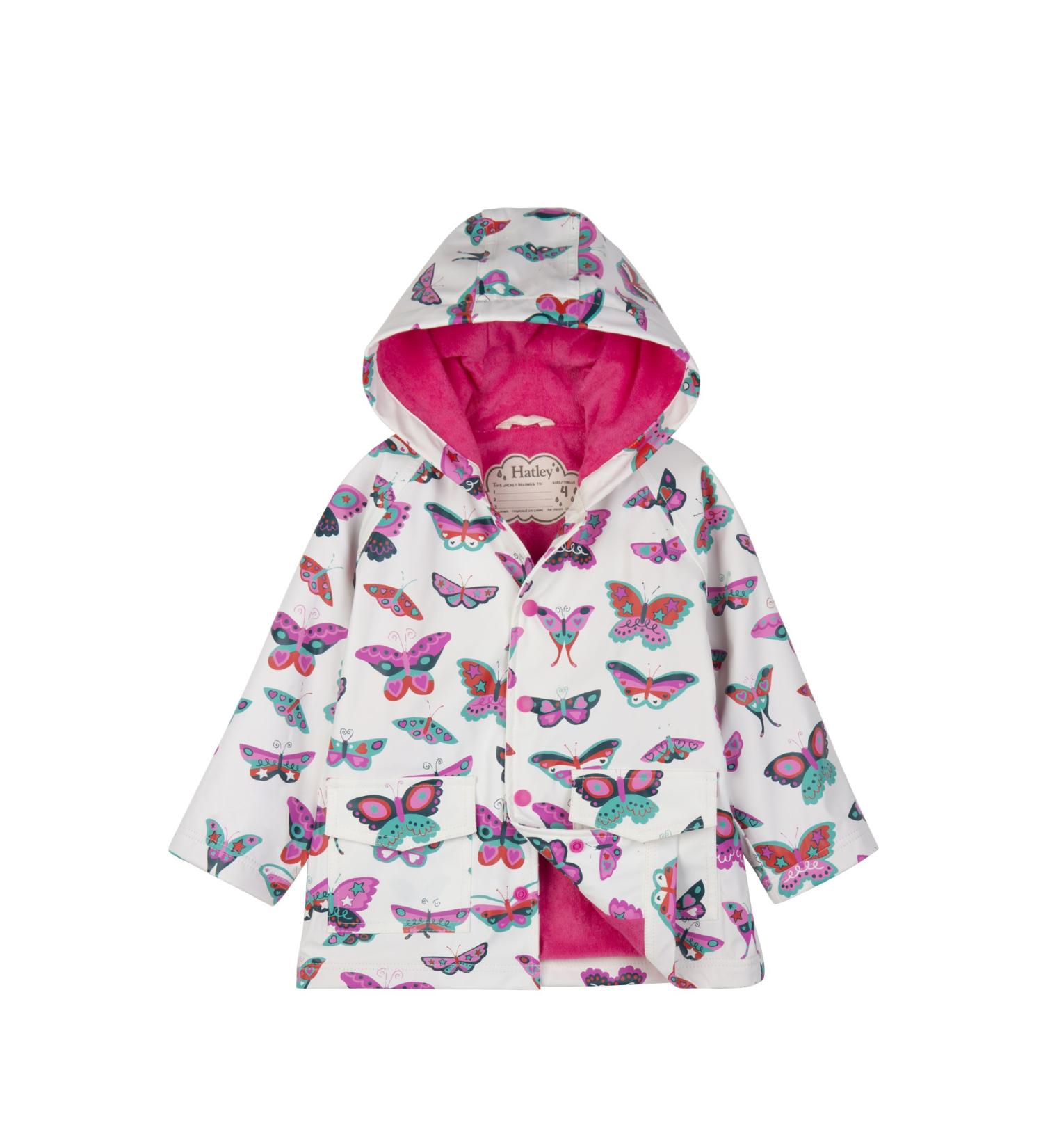 Hatley Girls' Groovy Butterflies Raincoat - Size 5 | Waterproof Printed Design - Buy Online on GoSupps.com