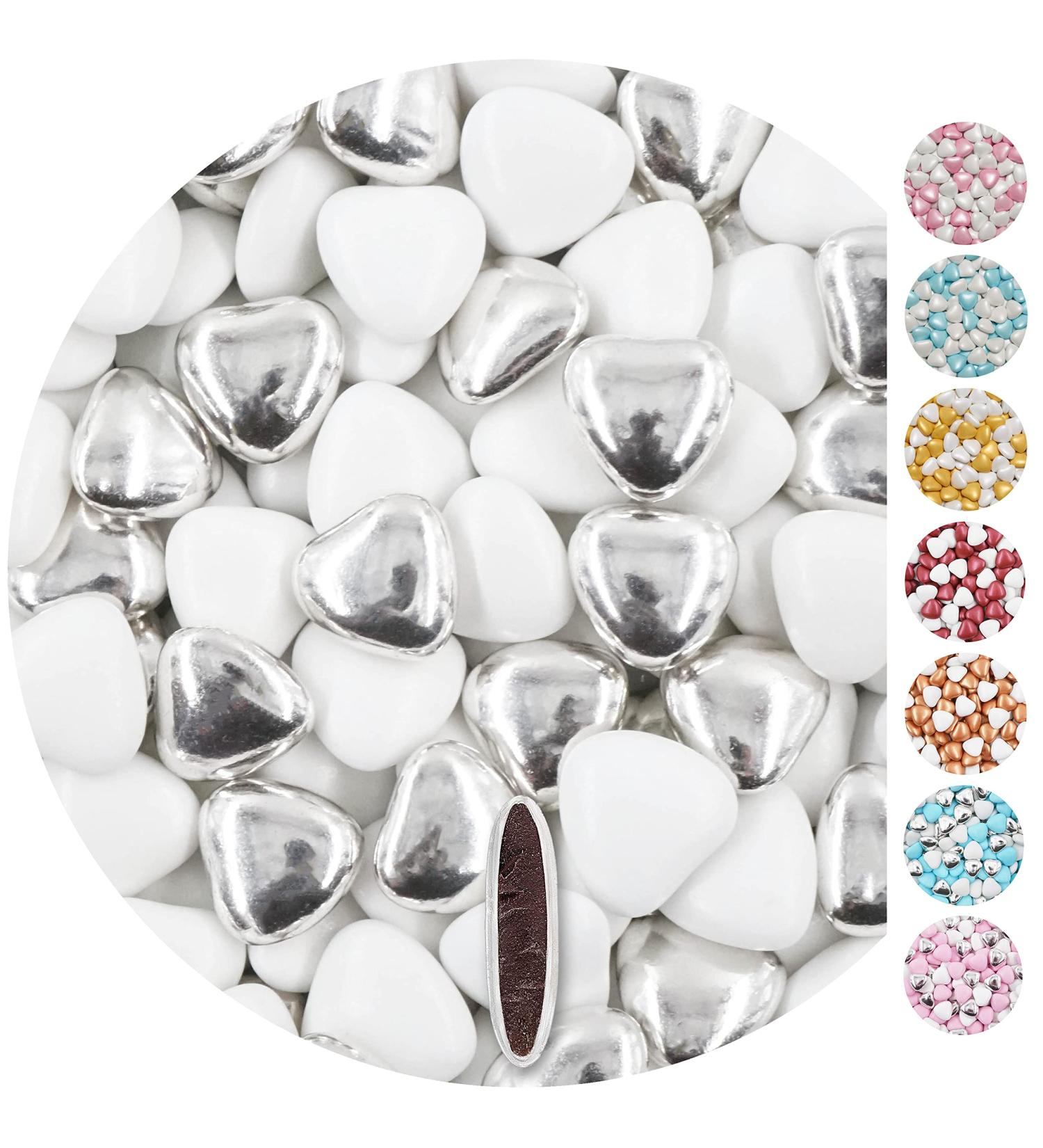 1kg Chocolate Cherries Mix - Heart Chocolate Dragees for Weddings & Baptisms | Premium Guest Gifts & Candy Bar Sweets - Buy Online on GoSupps.com