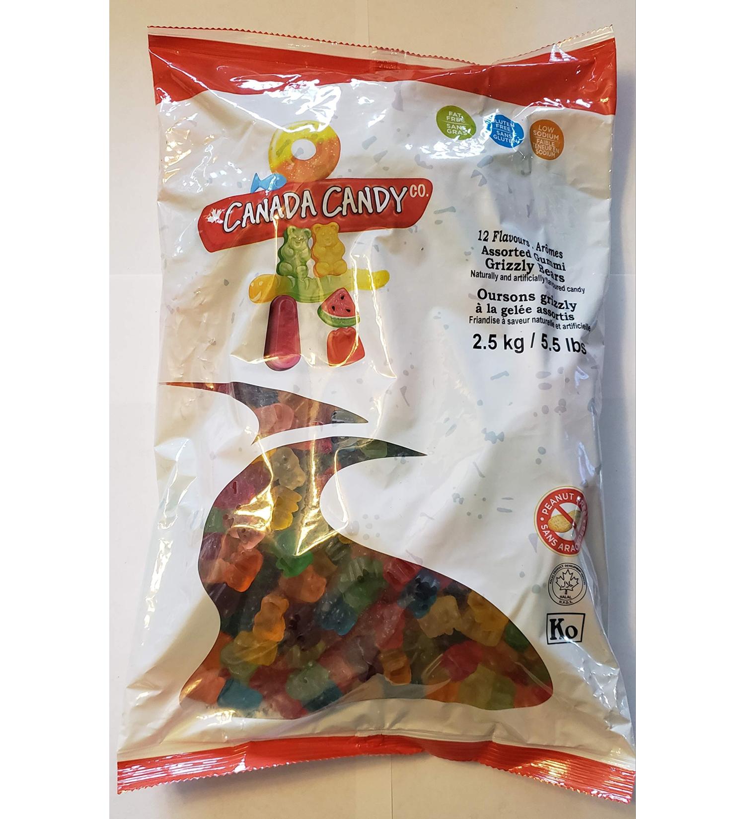 Canada Candy Asst Gummi Grizzly Bears 12 Flavours 2.5kg (5.5 lbs)
