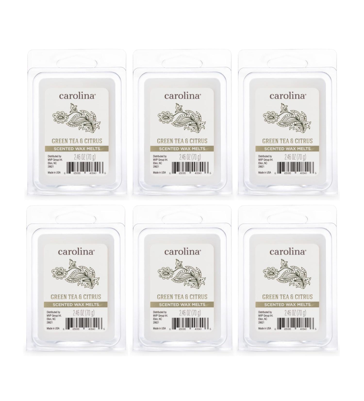 Carolina Candle Green Tea & Citrus Scented Wax Melts - 6 Cubes Soy-Based 2.46 oz | International Shipping Available - Buy Online on GoSupps.com