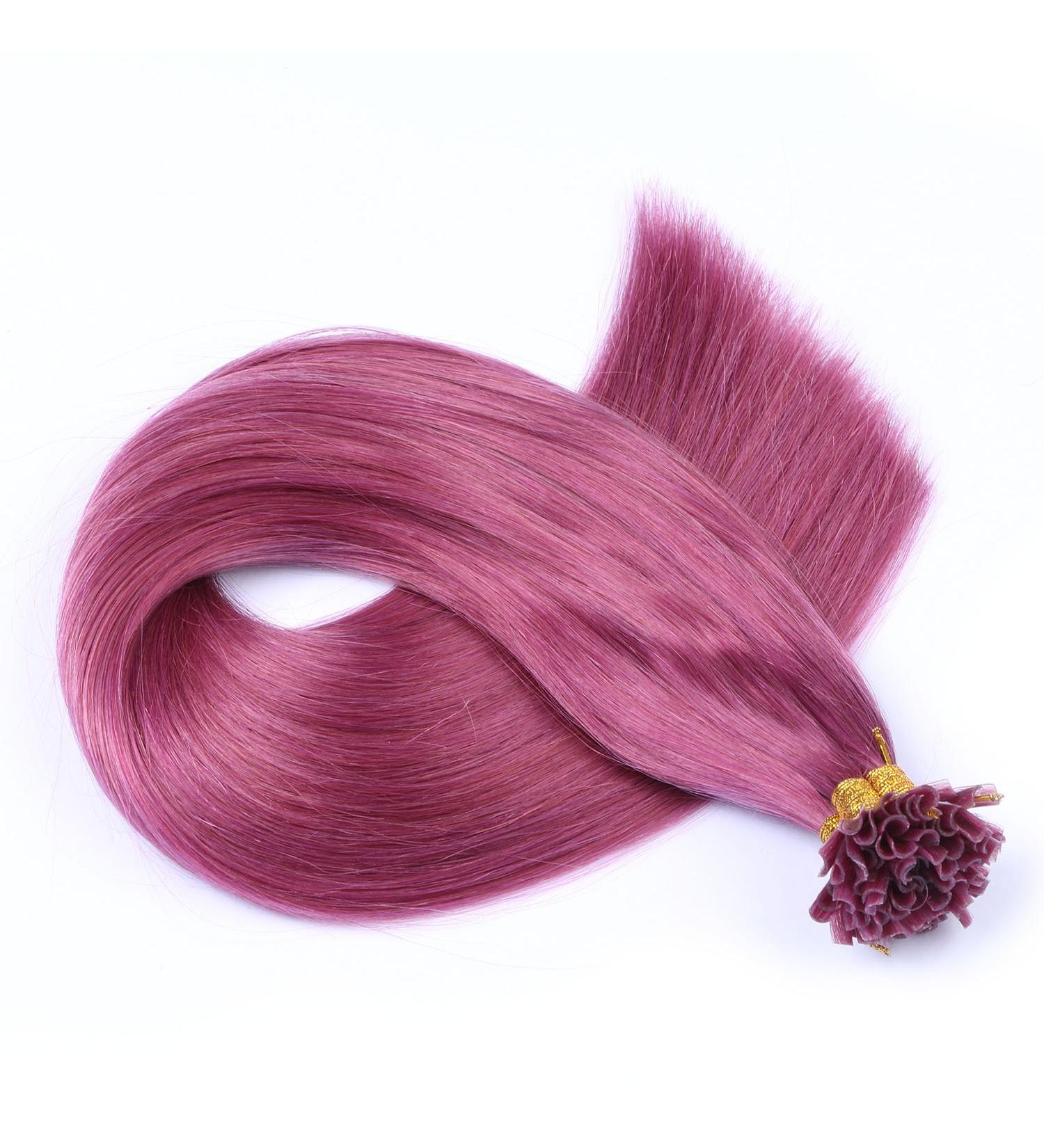 100% Real Hair Keratin Bonding U-Tip Extensions - Violet - 40cm - 25 Strands - High Quality by Novon - Perfect for International Shipping - Buy Online on GoSupps.com