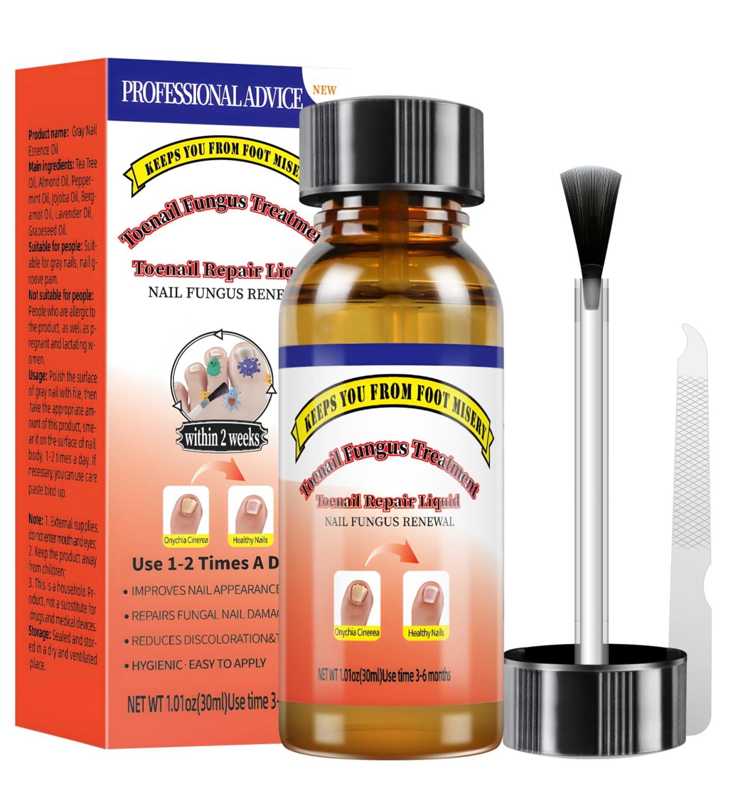 Extra Strength Toenail Fungus Treatment - 30ML Nail Solution with Soft Brush - Transform Your Nails & Boost Confidence - Buy Online on GoSupps.com