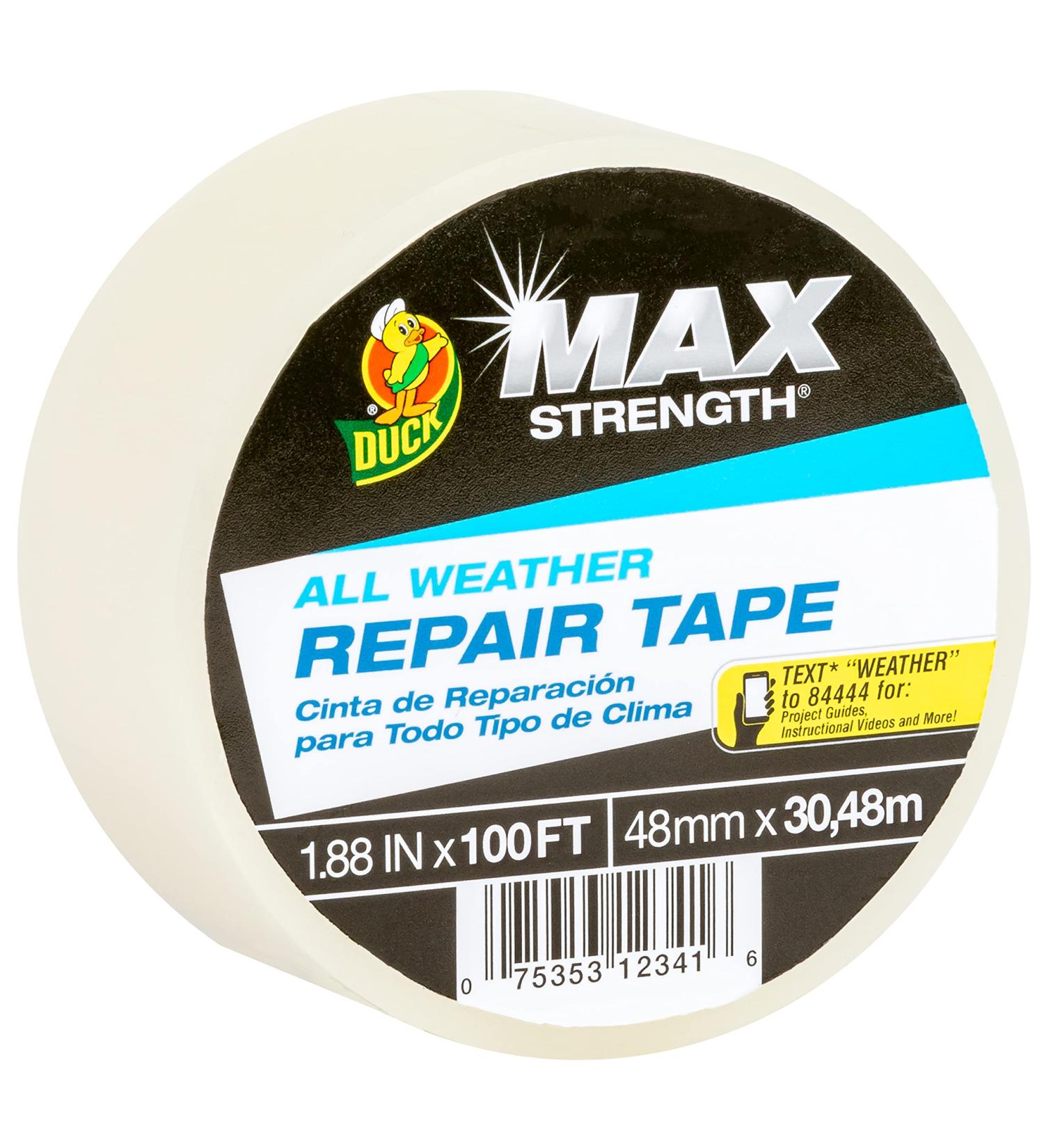 Duck Brand All Weather Indoor/Outdoor Repair Tape  Clear  1.88-Inch x 100-Feet  Single Roll  281230 - Buy Online on GoSupps.com
