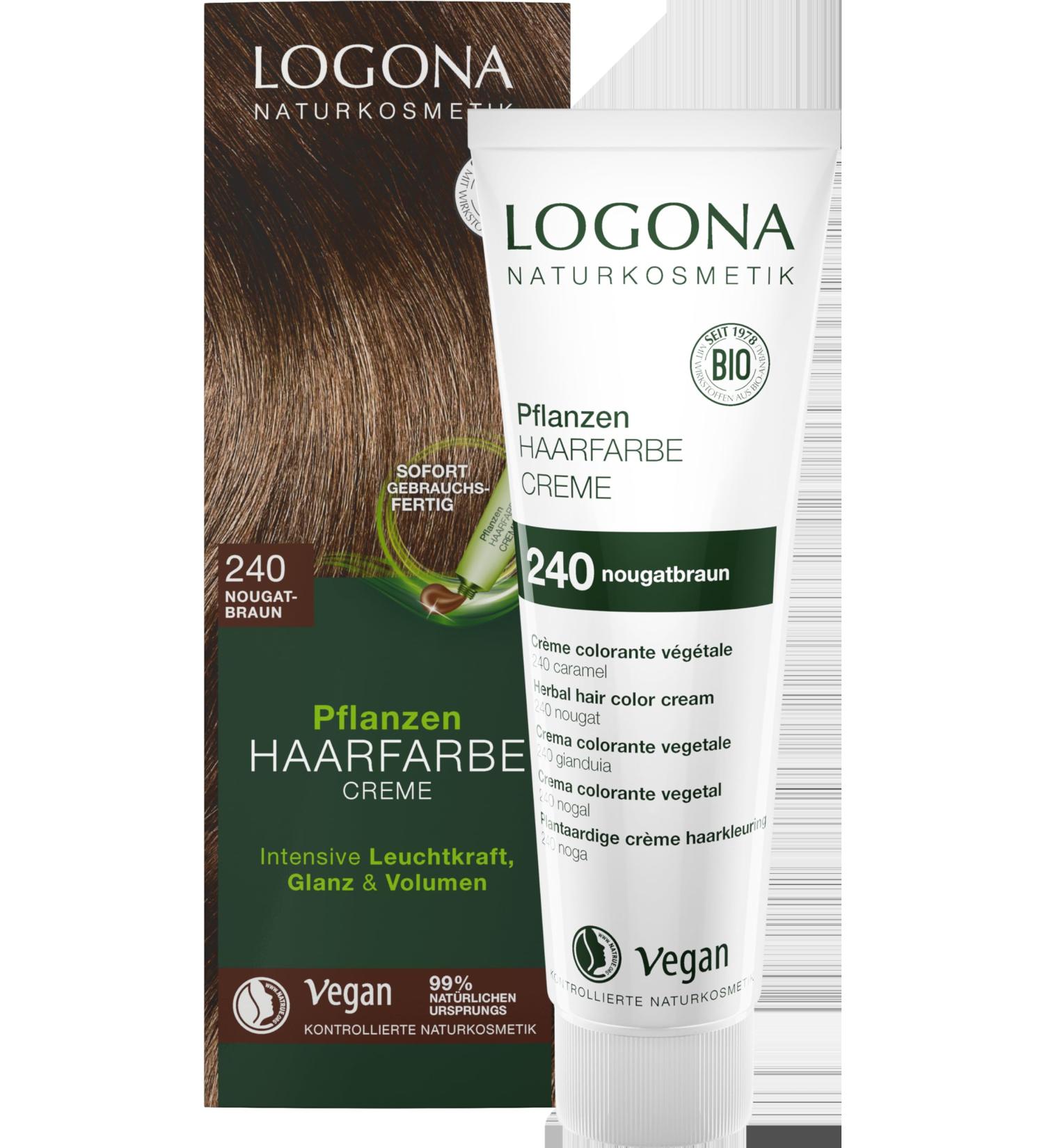 Logona Plant Hair Color Cream 240 nougat brown (2 x 150 ml)