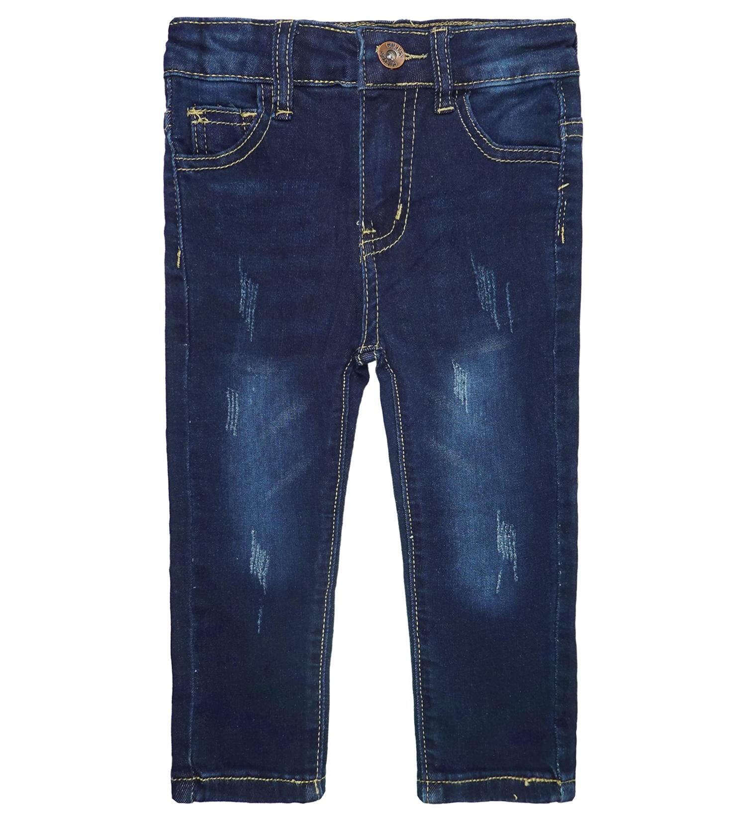 KIDSCOOL SPACE Baby Little Boys Jeans | Straight Fit Ripped Denim Pants | 4-5 Years | Deepblue-2498 - Buy Online on GoSupps.com