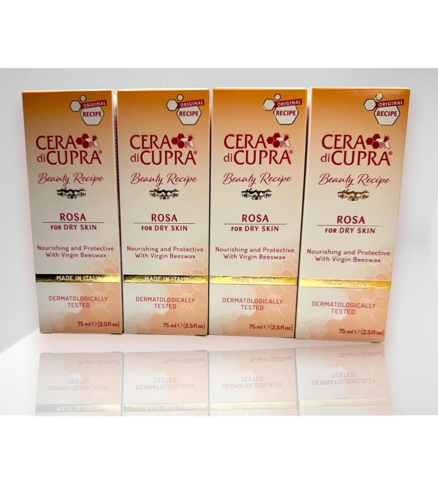 CERA DI CUPRA Rosa Face Cream Moisturizer for Dry Skin - Nourishing and Protective Formula with Virgin Beeswax (2.54 Fl Oz / 75 ml) Pack of 12 - Buy Online on GoSupps.com
