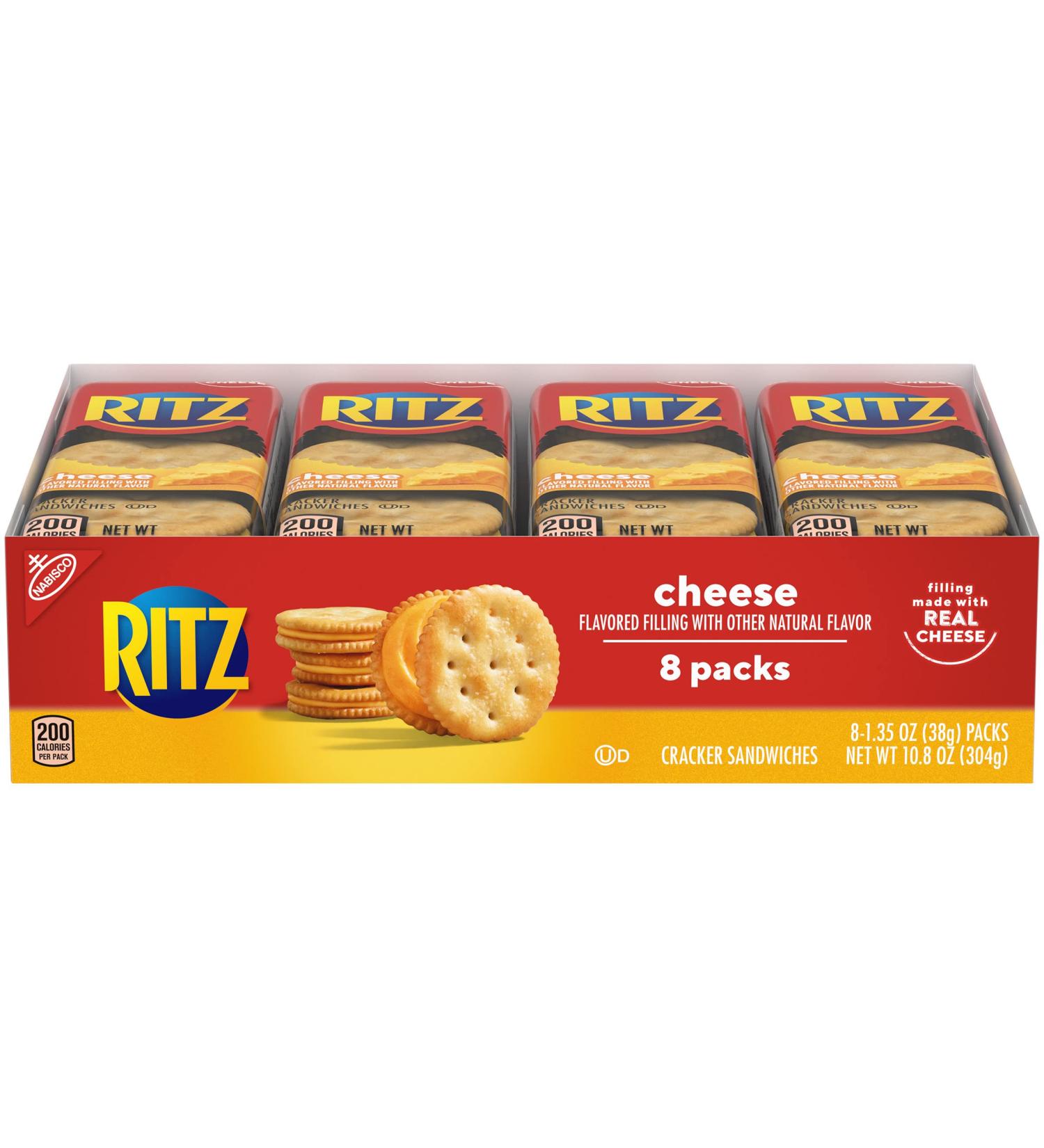 RITZ Cheese Sandwich Crackers - 8 Packs (1.35 oz each) - Buy Online on GoSupps.com