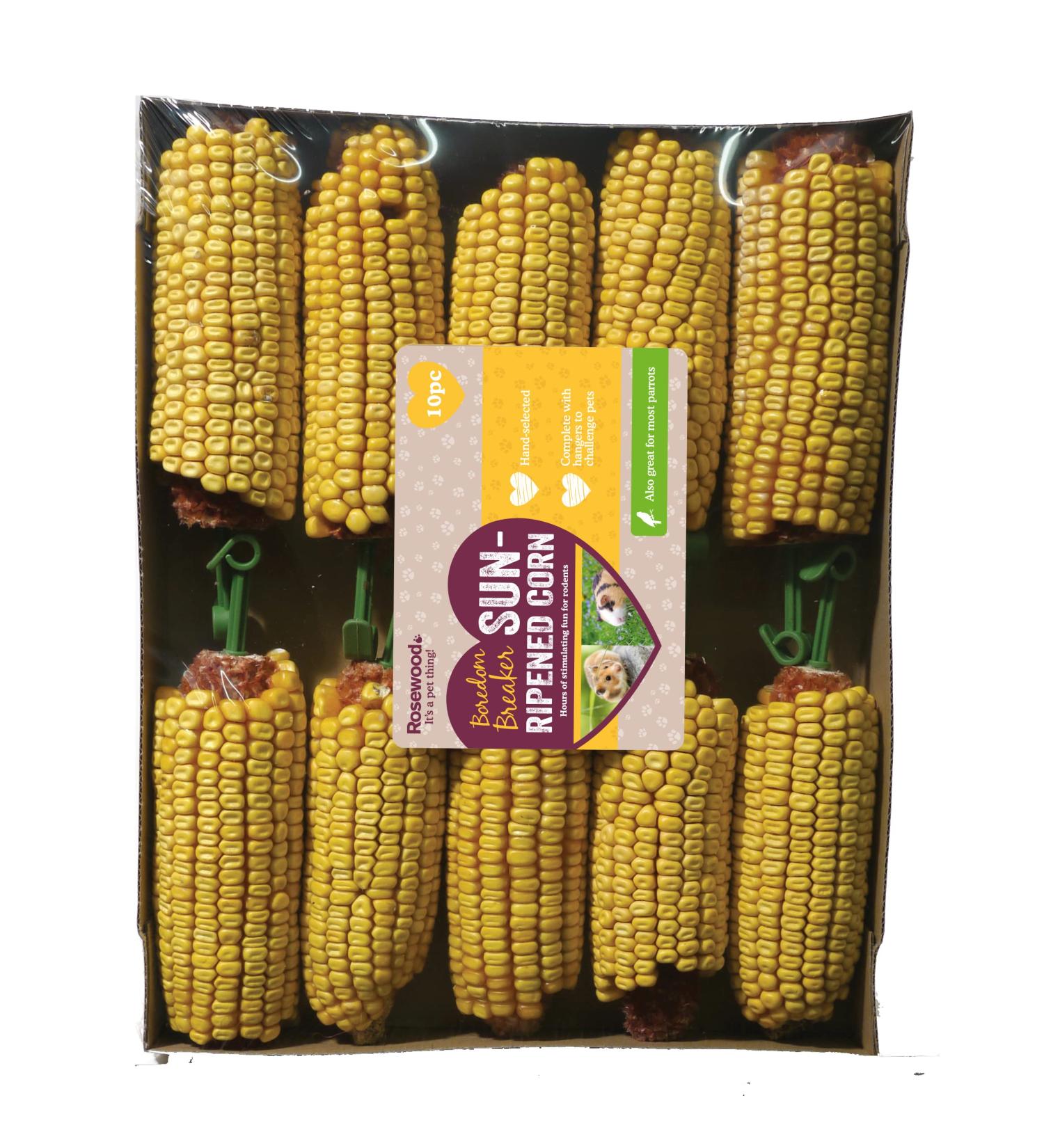 Rosewood Boredom Breaker Sun-Ripened Corn Rabbit Treats & Small Animal Treats Pack of 10