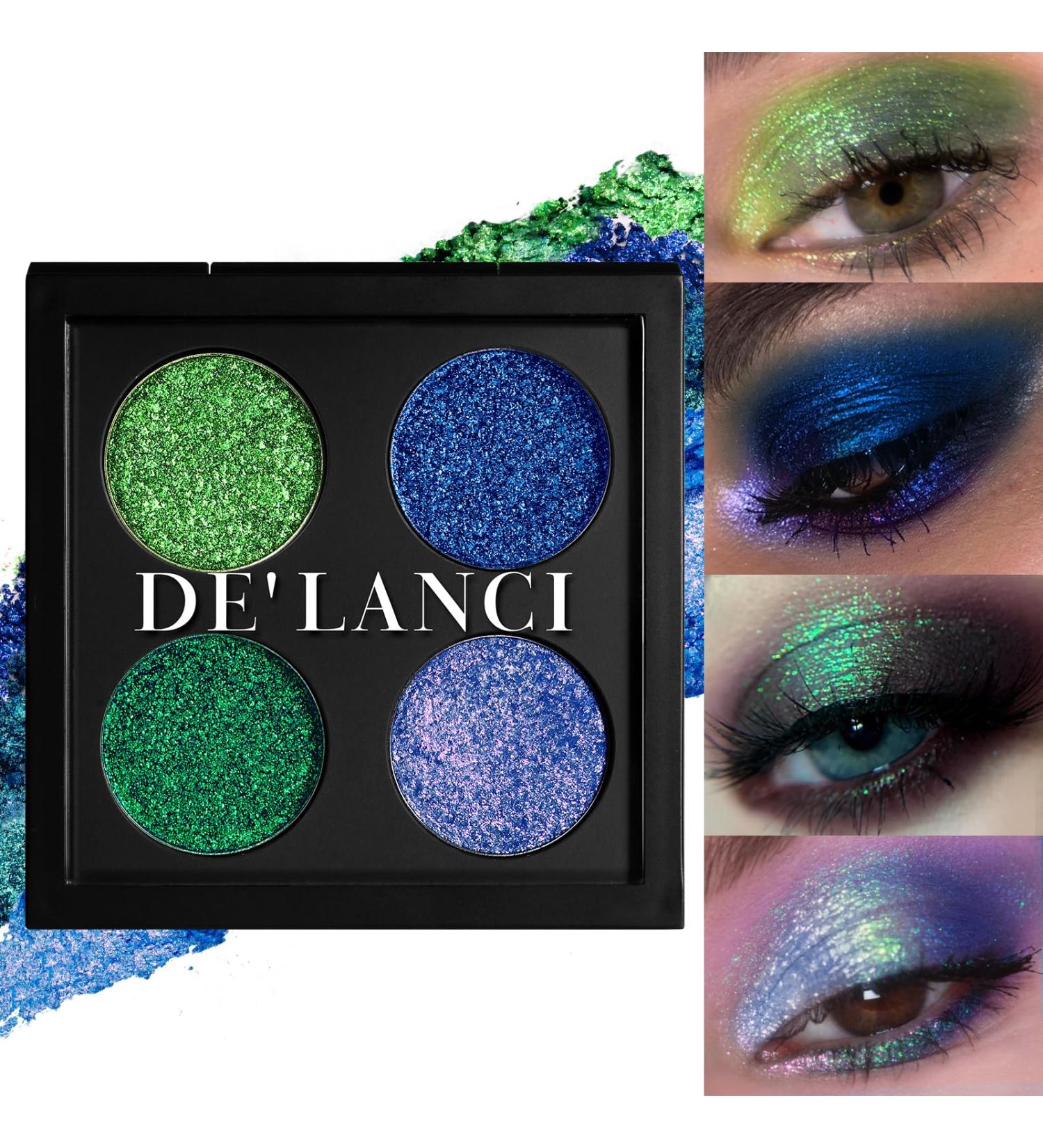 BEUSELF Chameleon Glitter Eyeshadow Palette | Intense Duochrome Colors | Blue Green Lavender Multichrome | Long Lasting Talc-Free Eye Makeup for Women - Buy Online on GoSupps.com