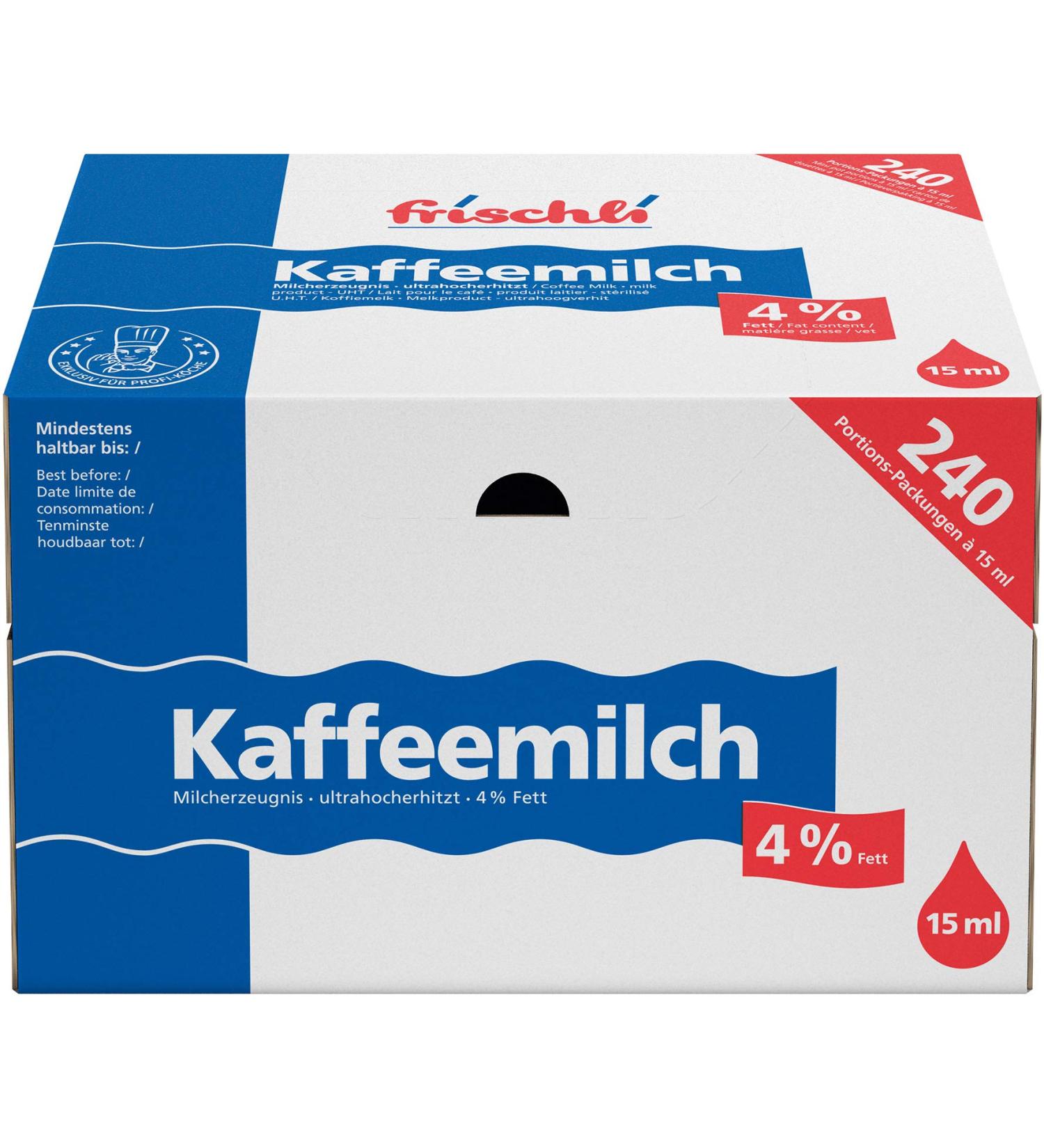 Frischli coffee milk 4% for a light coffee enjoyment 3600ml