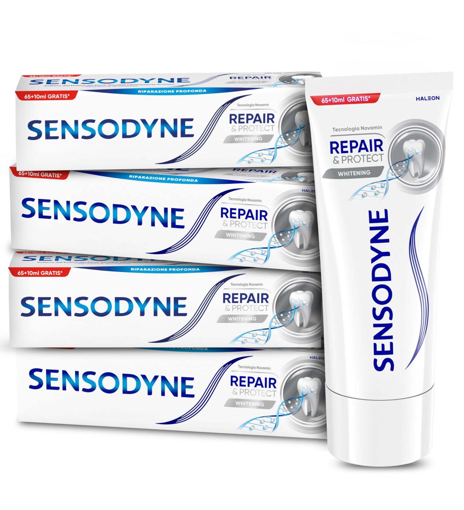  Sensodyne Sensodyne Repair & Protect Whitening Toothpaste for Sensitive Teeth Daily Use Pack of 4 x 75 ml - Buy Online on GoSupps.com