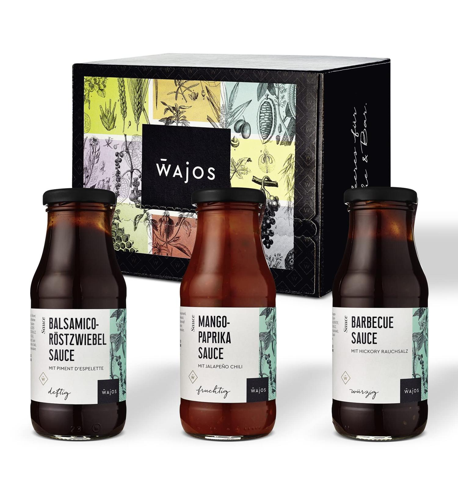 Wajos Barbecue Gift Set - 3 BBQ Sauces (245ml) | Perfect Gifts for Men Father's Day & Birthdays | Ideal Grill Souvenir for BBQ Parties - Buy Online on GoSupps.com