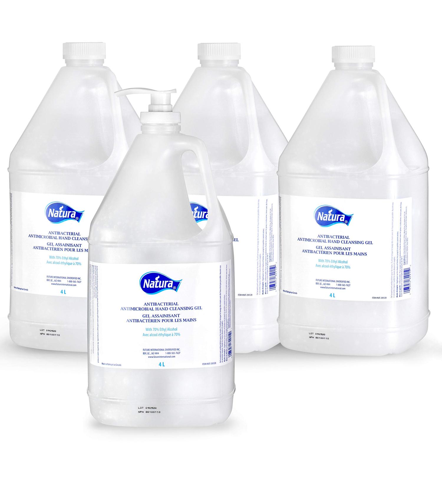 NATURA 16 L (4 x 4 L) Premium Hand Sanitizing Gel - Buy Online on GoSupps.com