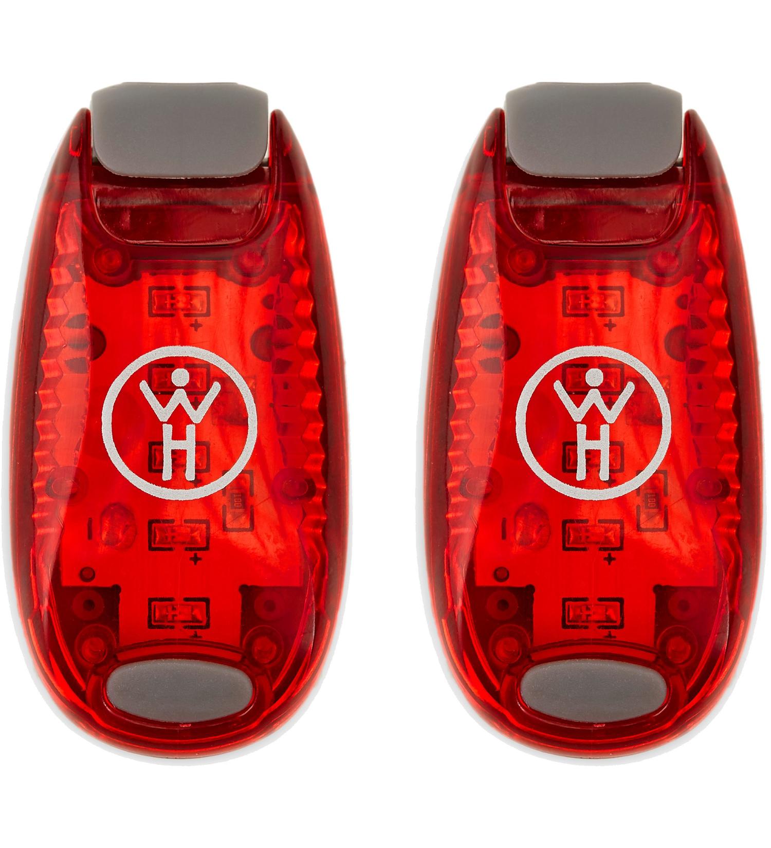 LED Safety Light 2 Pack - Nighttime Visibility for Runners, Cyclists, Walkers - Clip On for Maximum Visibility - Red - Buy Online on GoSupps.com