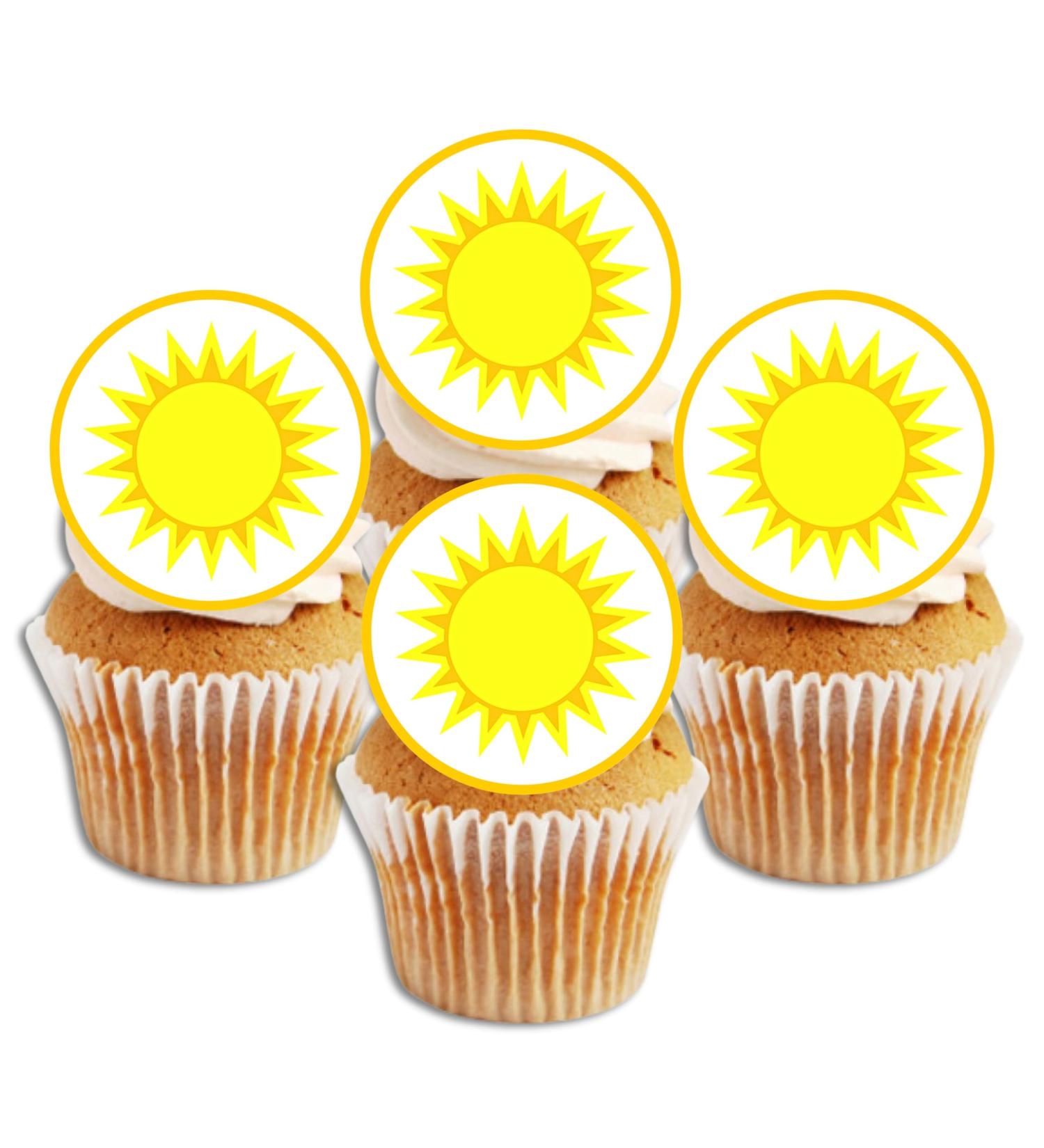 24 Sun Cake Topper Edible Sunshine Baby Shower Decorations First Trip Around The Sun Cake Topper Sunshine Decorations Sun Cupcake Toppers Sunshine Cupcake Toppers Space Cake Topper (UNCUT) - Buy Online on GoSupps.com