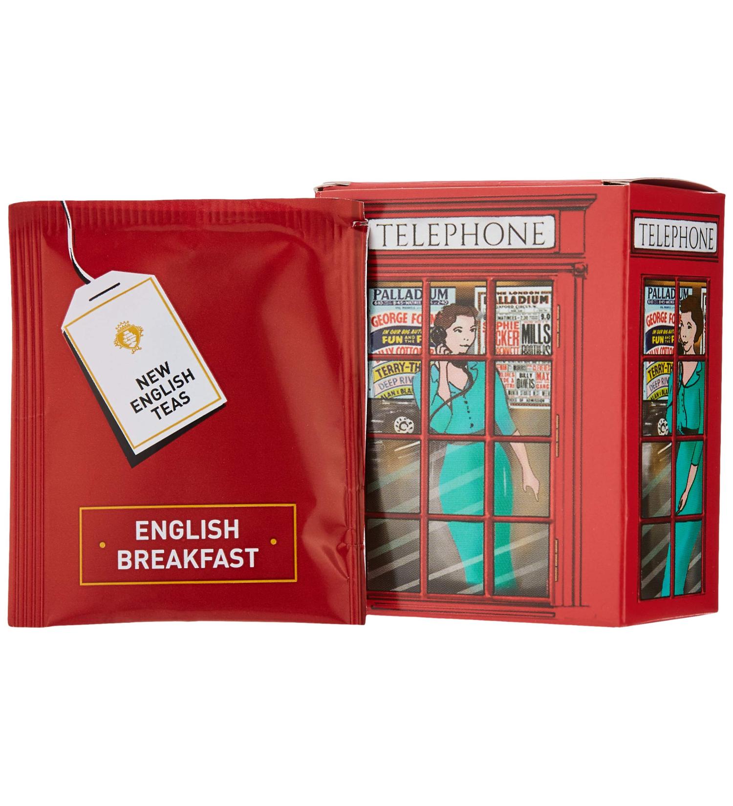 English Telephone Box English Breakfast Tea 6 Teabag Carton - 6 Count Pack - Buy Online on GoSupps.com