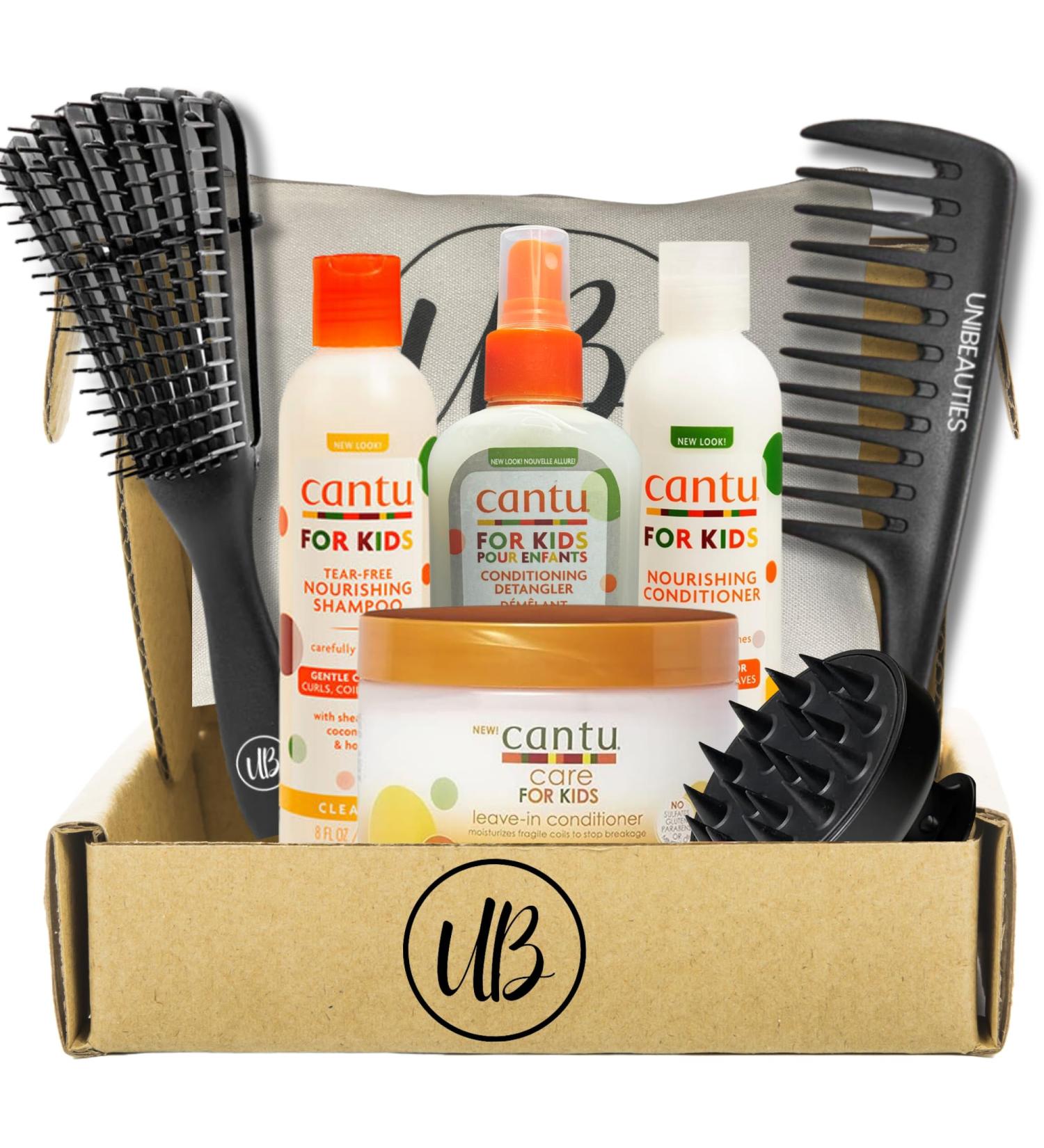 Kids Shampoo Curl Defining Brush & Detangler Comb Set Bundle 5 Items with Cantu Kids Shampoo and Conditioner & Cantu Leave-in Conditioner Curly Hair Products with Shea Butter & Coconut Oil - Buy Online on GoSupps.com
