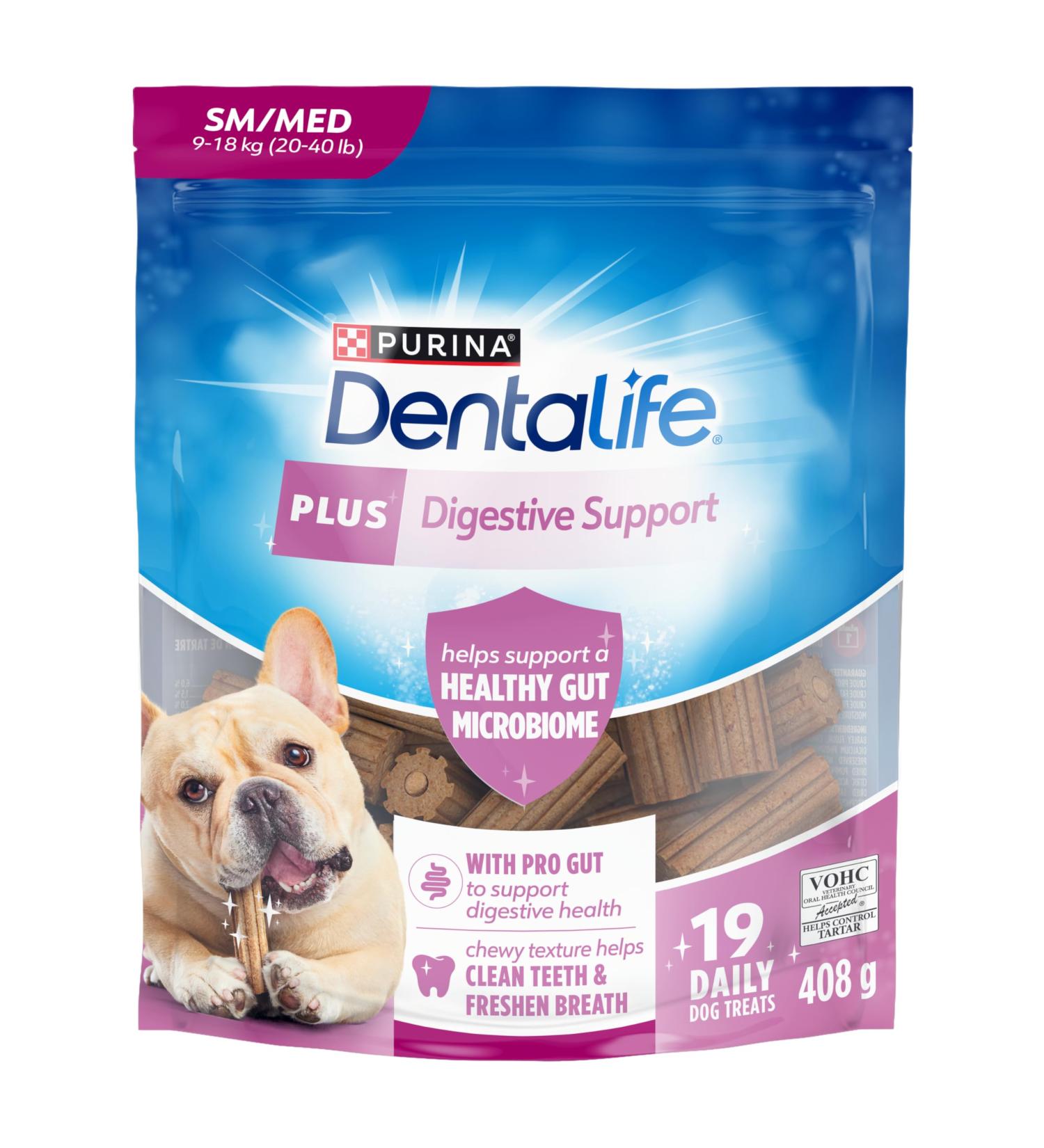 DentaLife Plus Digestive Support Dog Treats - 408 g Pouch (4 Pack) - Buy Online on GoSupps.com