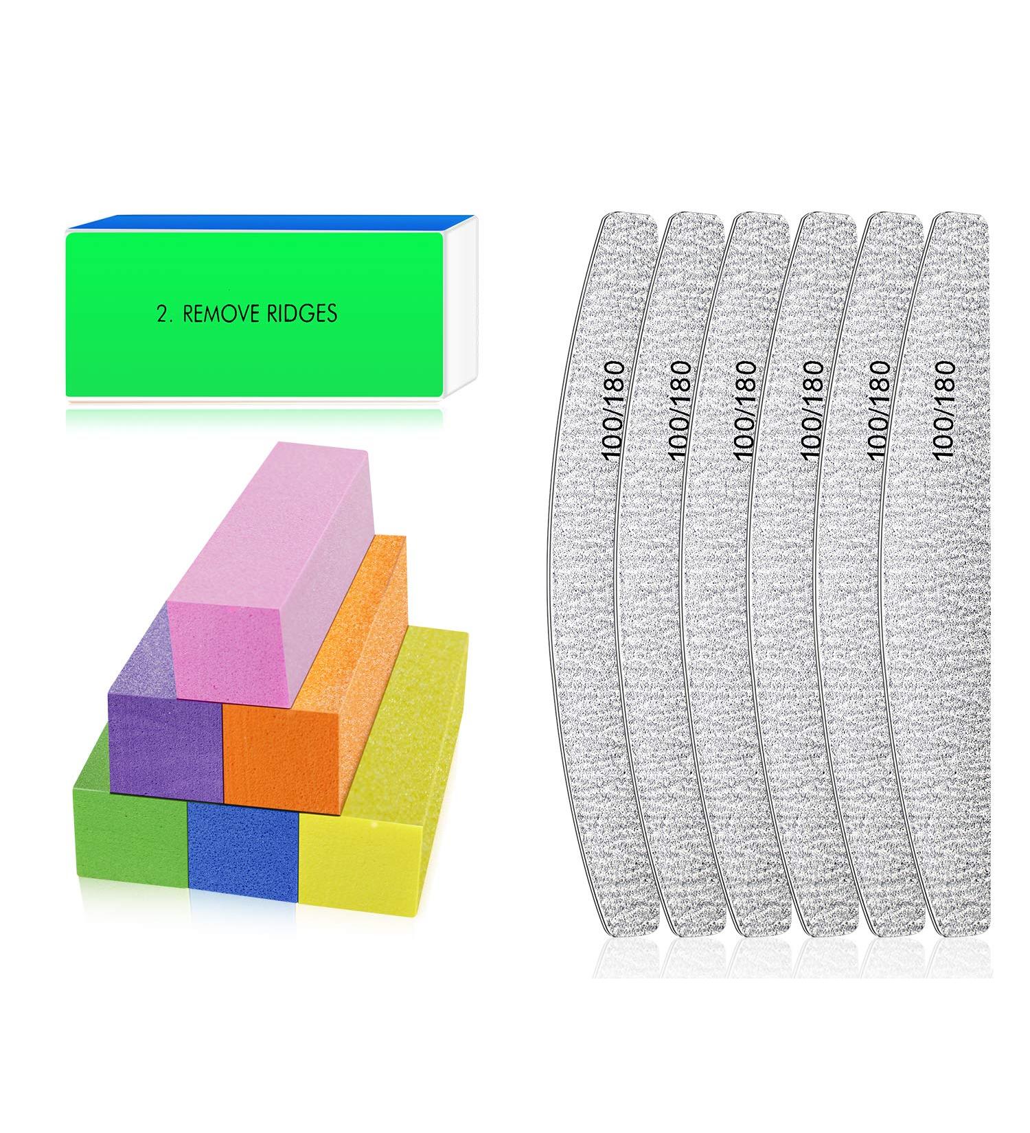 Nail Files and Buffers - Professional Nail Files Block for Nail Grinding Polishing Manicure Tools for Nail Art Gel Suit for Home and Salons Use - Buy Online on GoSupps.com