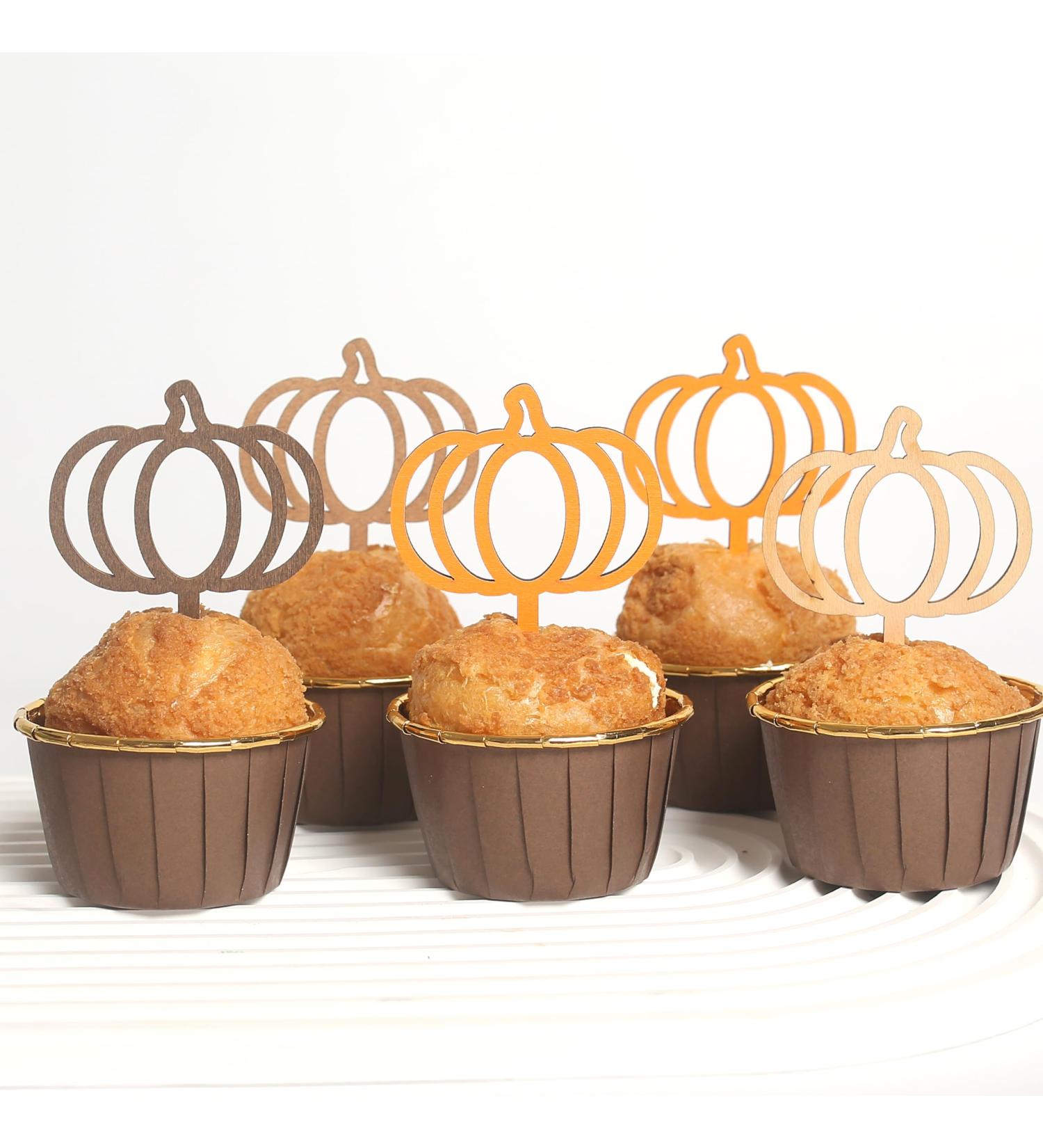 8Pcs Halloween Pumpkin Cupcake Toppers - Pumpkin Themed Birthday Party Supplies - Baby Shower Pumpkin Cupcake Picks - Kids Birthday Pumpkin Cup Toppers - Pumpkin Cake Decorations For Fall - Buy Online on GoSupps.com