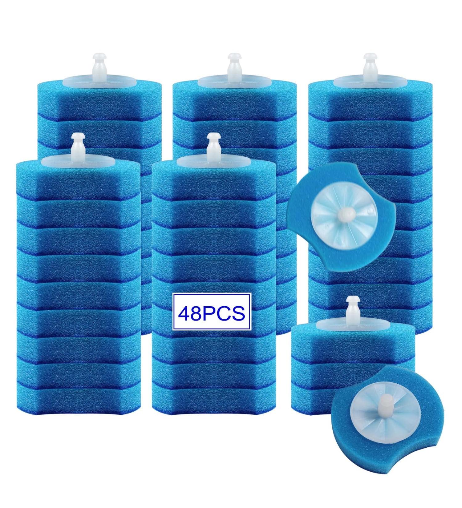 48PCS Upgraded Disposable Toilet Wand Refills - Compatible with Clorox Toilet Wand - Blue Bowl Brush Heads - Buy Online on GoSupps.com