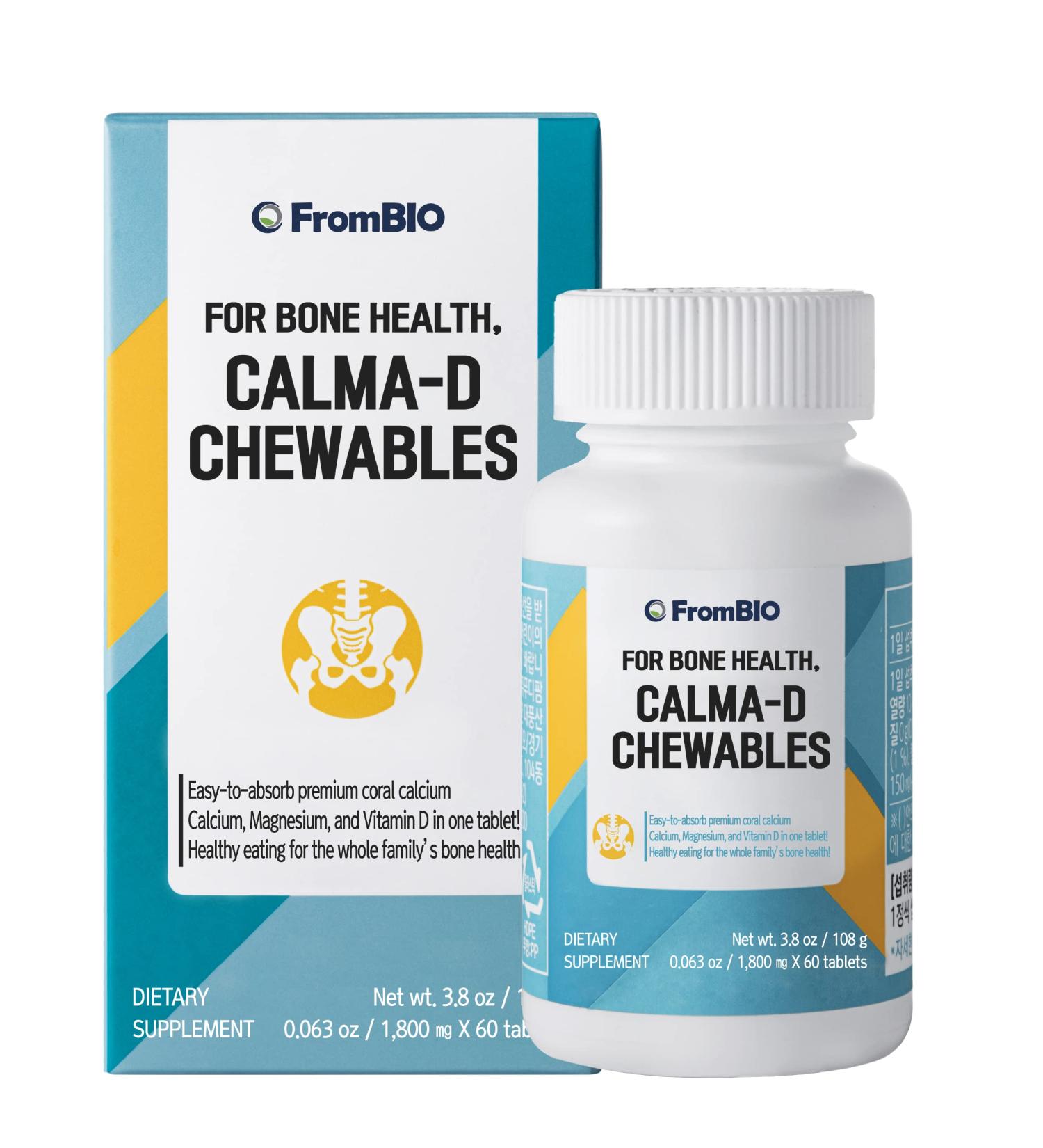 Calma-D Chewables: 300mg Calcium, 150mg Magnesium, 10ug Vitamin D - 60 Tablets - Buy Online on GoSupps.com