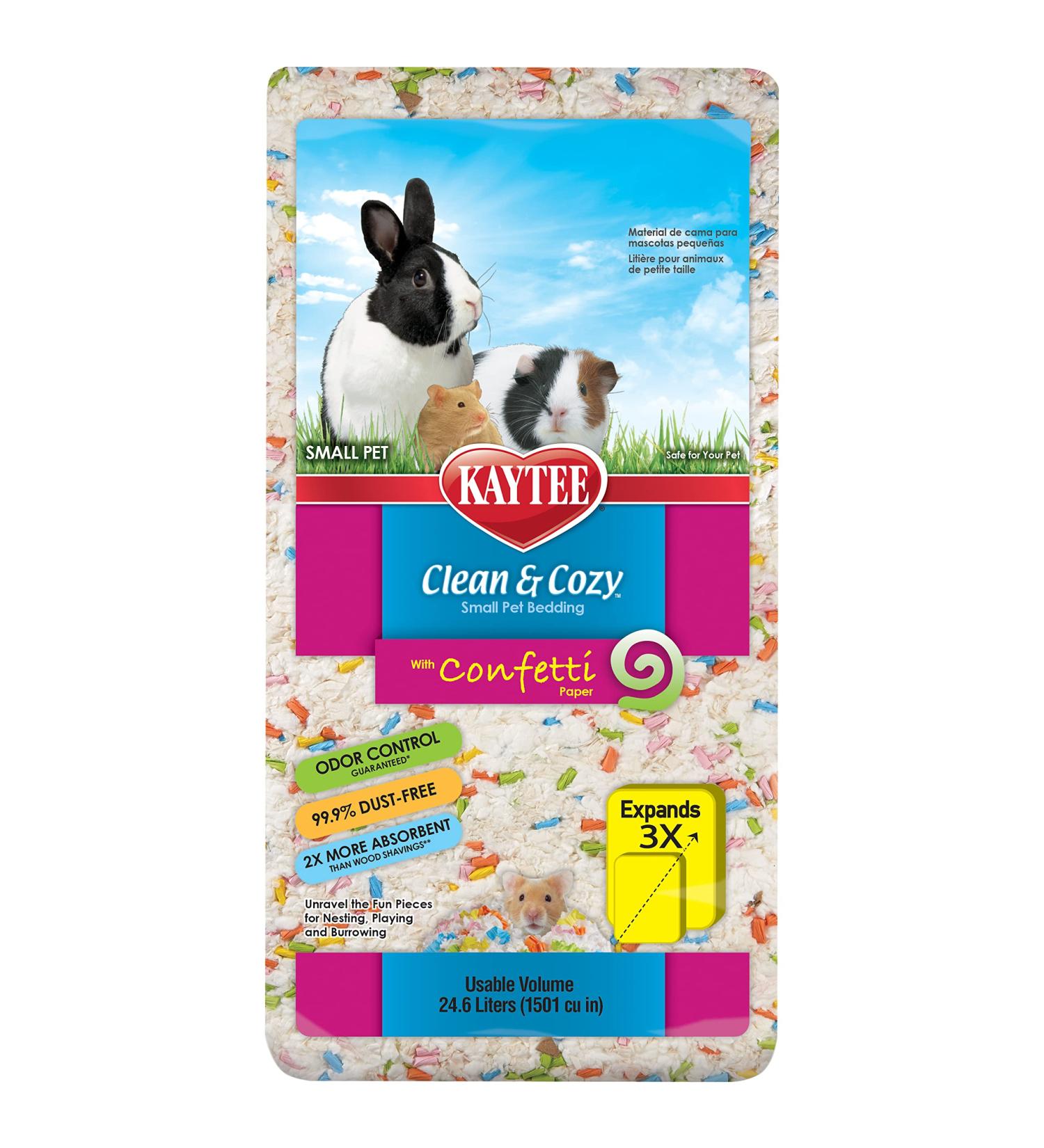 Kaytee Superpet Clean & Cozy Confetti Litter for Small Pets | 24.6L 99.9% Dust-Free Highly Absorbent | Ideal for Mice Hamsters Rabbits - Buy Online on GoSupps.com