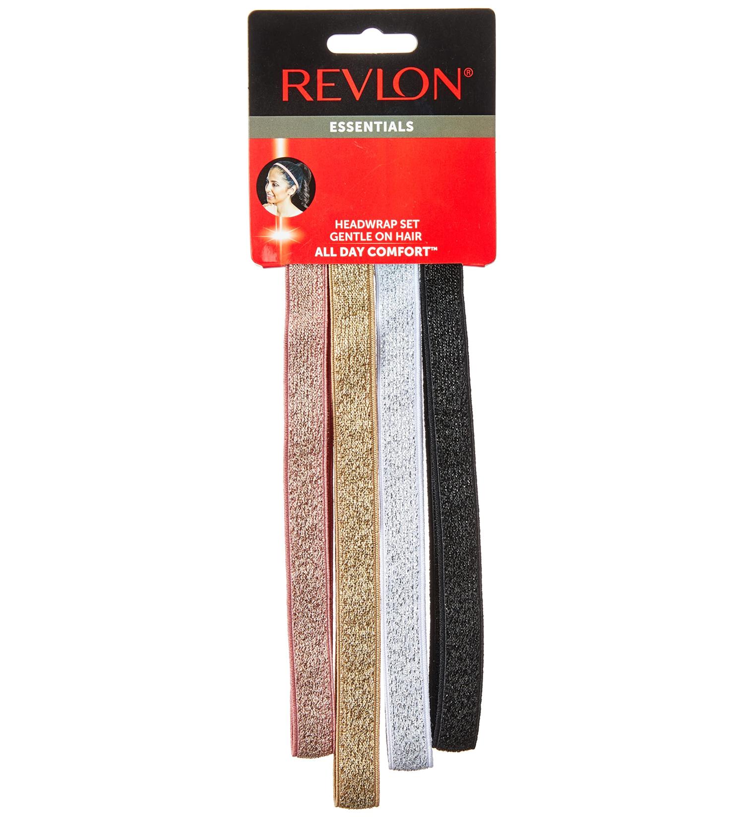 Revlon Essentials Metallic Headwraps 4 Piece Set - 4 Count (Pack of 1) - Buy Online on GoSupps.com