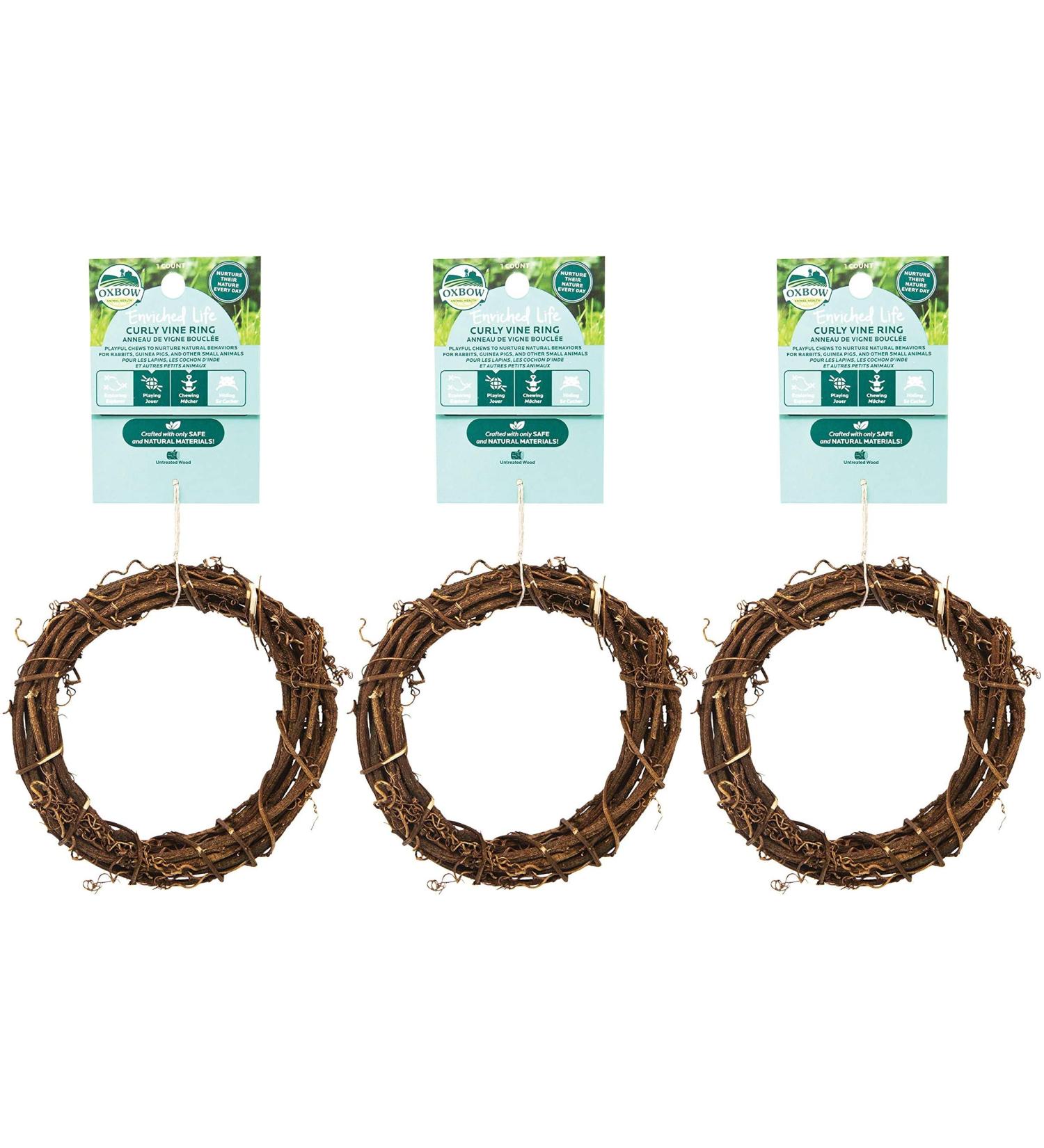 Oxbow Animal Health Enriched Life Curly Vine Ring Small Pet Chews - 3 Pack - Buy Online on GoSupps.com