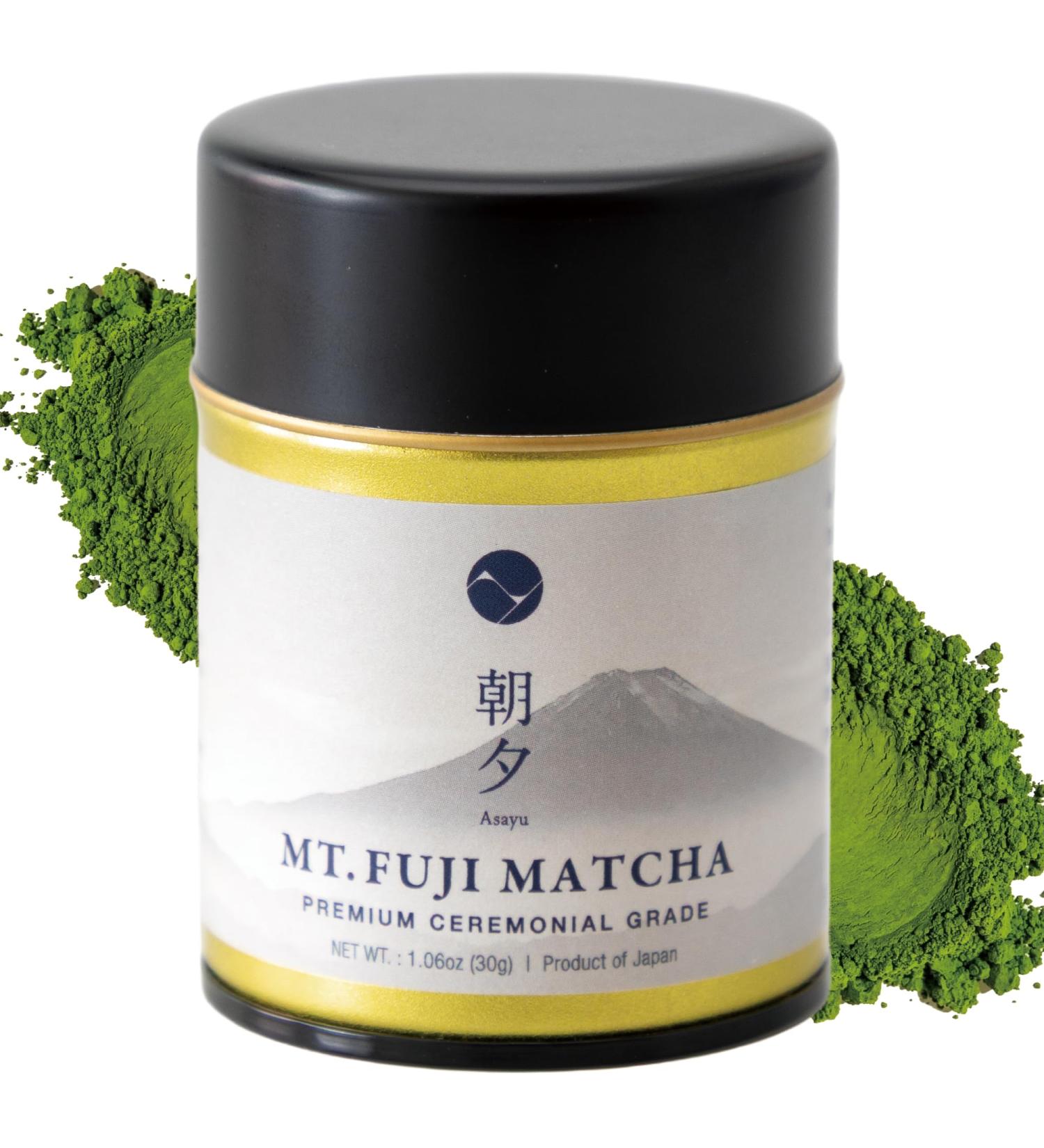 Matcha Premium Japonais Asayu Fuji Poudre de Th Vert C r monial Grade C r monie Riche en Antioxydants 30g - Buy Online on GoSupps.com