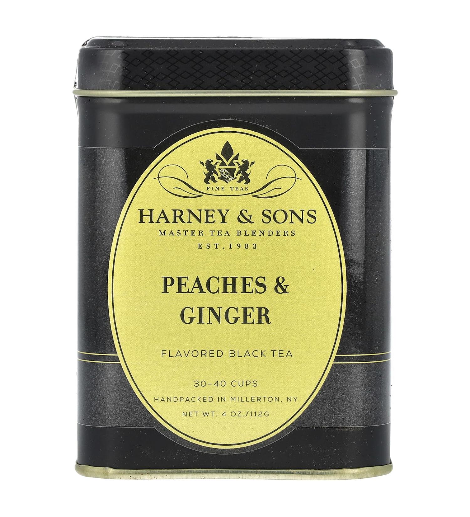 Harney & Sons Peaches & Ginger Th en vrac 118 ml - Buy Online on GoSupps.com
