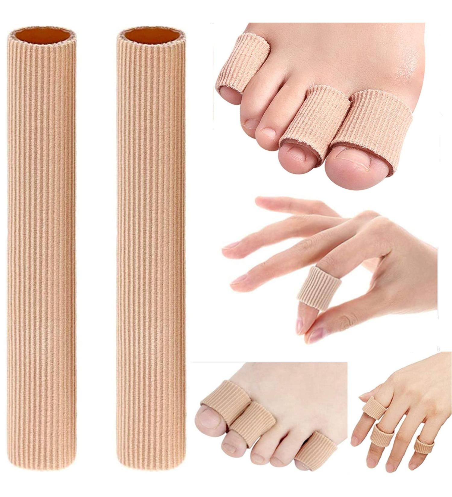 Silicone Toe Protectors - 2 Pack Soft Gel Toe Caps for Corn & Blisters - Cushion Bandage for Toes & Fingers (1.5x15cm) - International Shipping Available - Buy Online on GoSupps.com