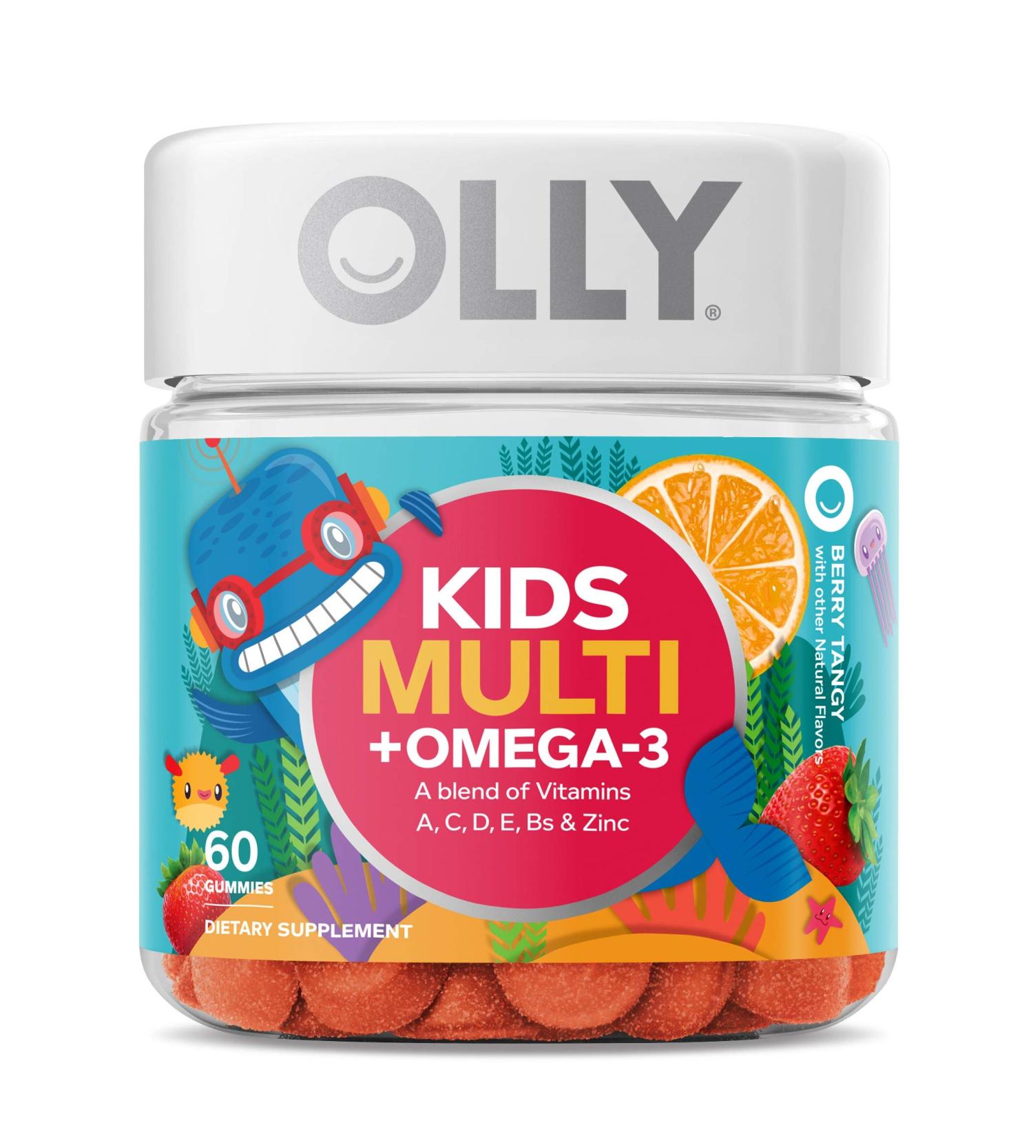 OLLY Kids Omega 3 Gummy Multivitamin - Berry Tangy - 60 Gummies for Healthy Growth - Buy Online on GoSupps.com