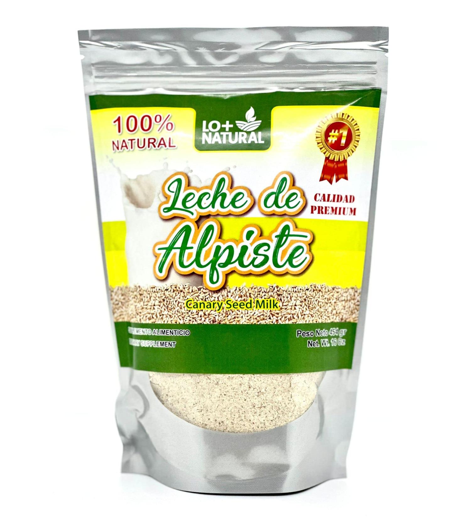 Leche de Alpiste (16oz) Canary Seed Milk / 100% Natural Suplemento Alimenticio 1 Unit