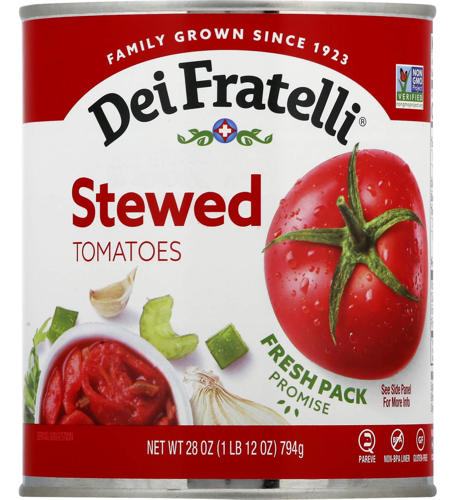 Dei Fratelli Stewed Tomatoes 28oz 6 Pack - Premium Quality Ingredients - Buy Online on GoSupps.com