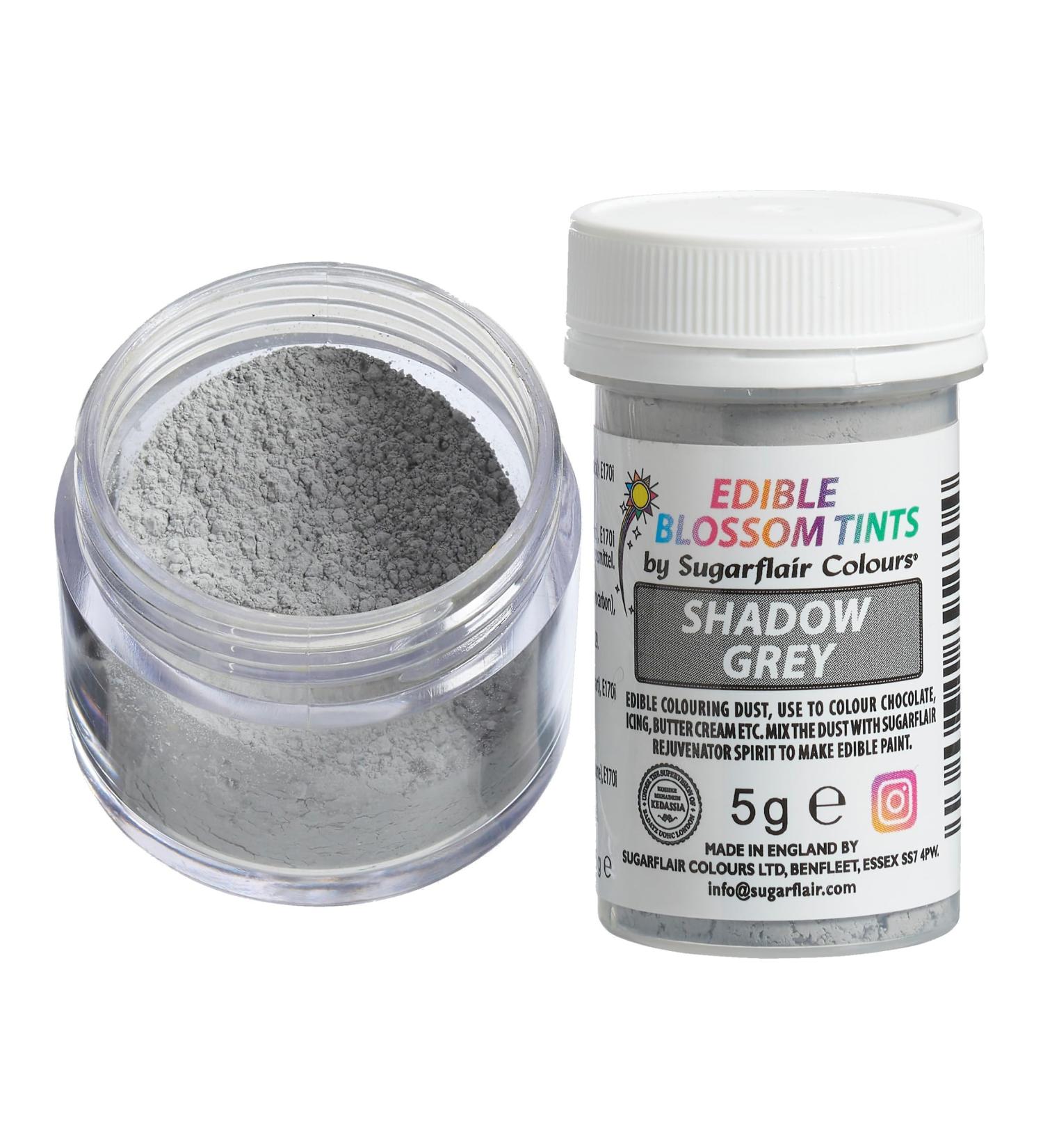 Sugarflair Shadow Grey Food Colouring Powder Dust Use on Cake Surfaces Decorations or Colour Sugarpaste Fondant Icing Chocolate Buttercream Royal Icing Macarons and More! - 5g