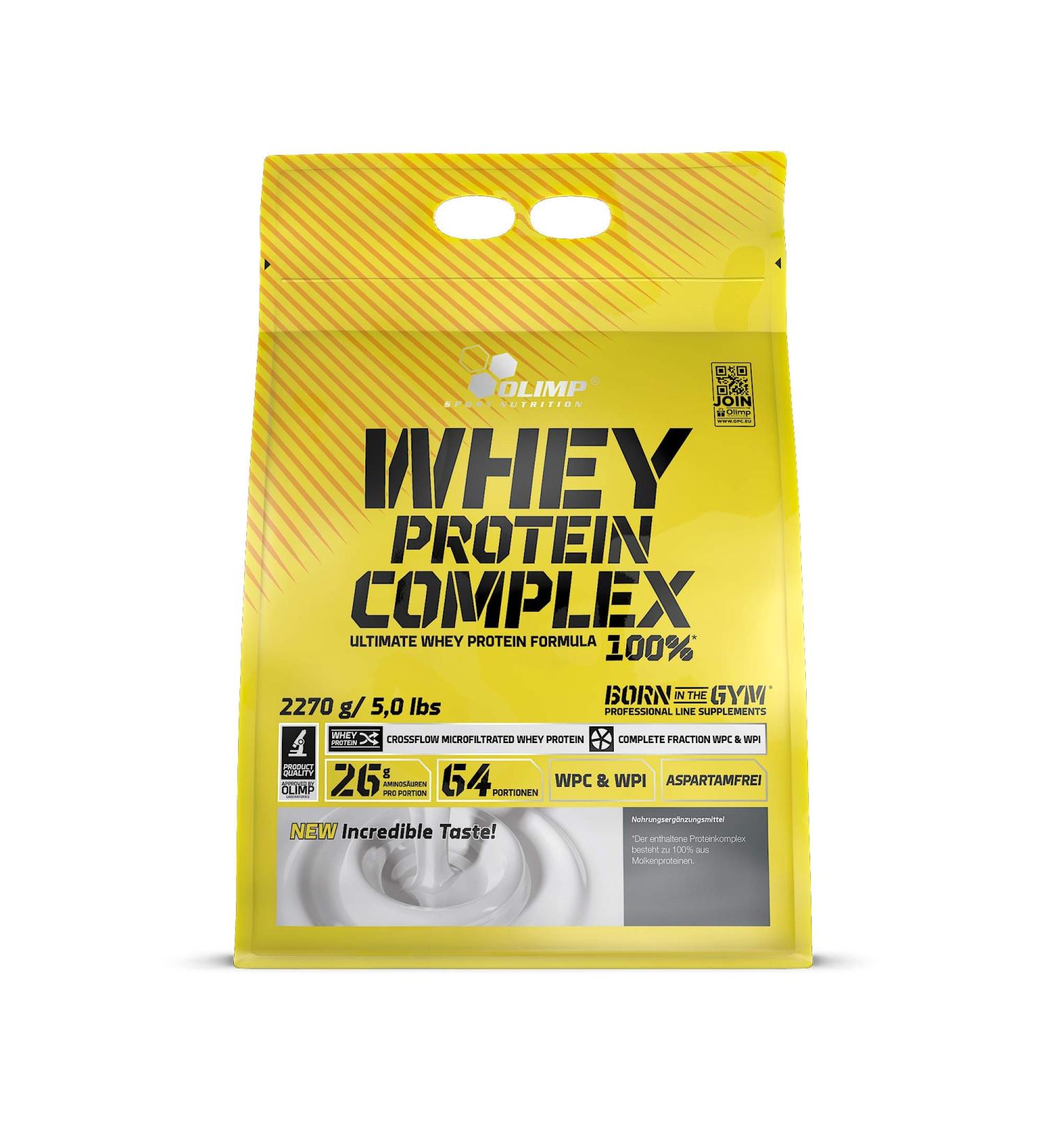 Olimp Sport Nutrition Whey Protein Complex 100% - Strawberry Flavour (2270g) | High-Quality Protein for Muscle Growth | International Shipping Available - Buy Online on GoSupps.com