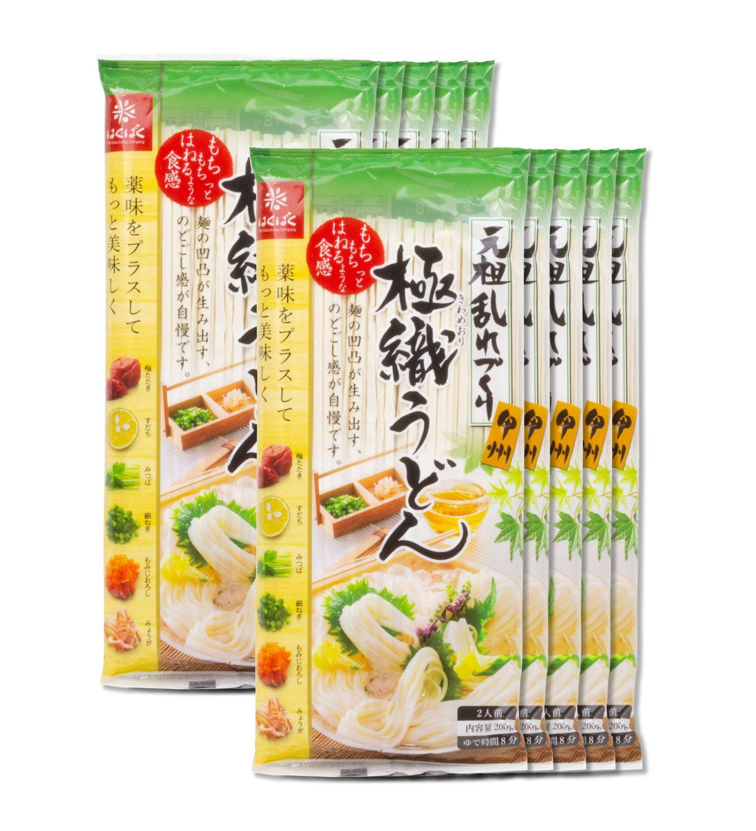 Habakuku Authentic Japanese Udon Noodles 7oz (10 Pack) - Premium Kiwameori Udon - Buy Online on GoSupps.com