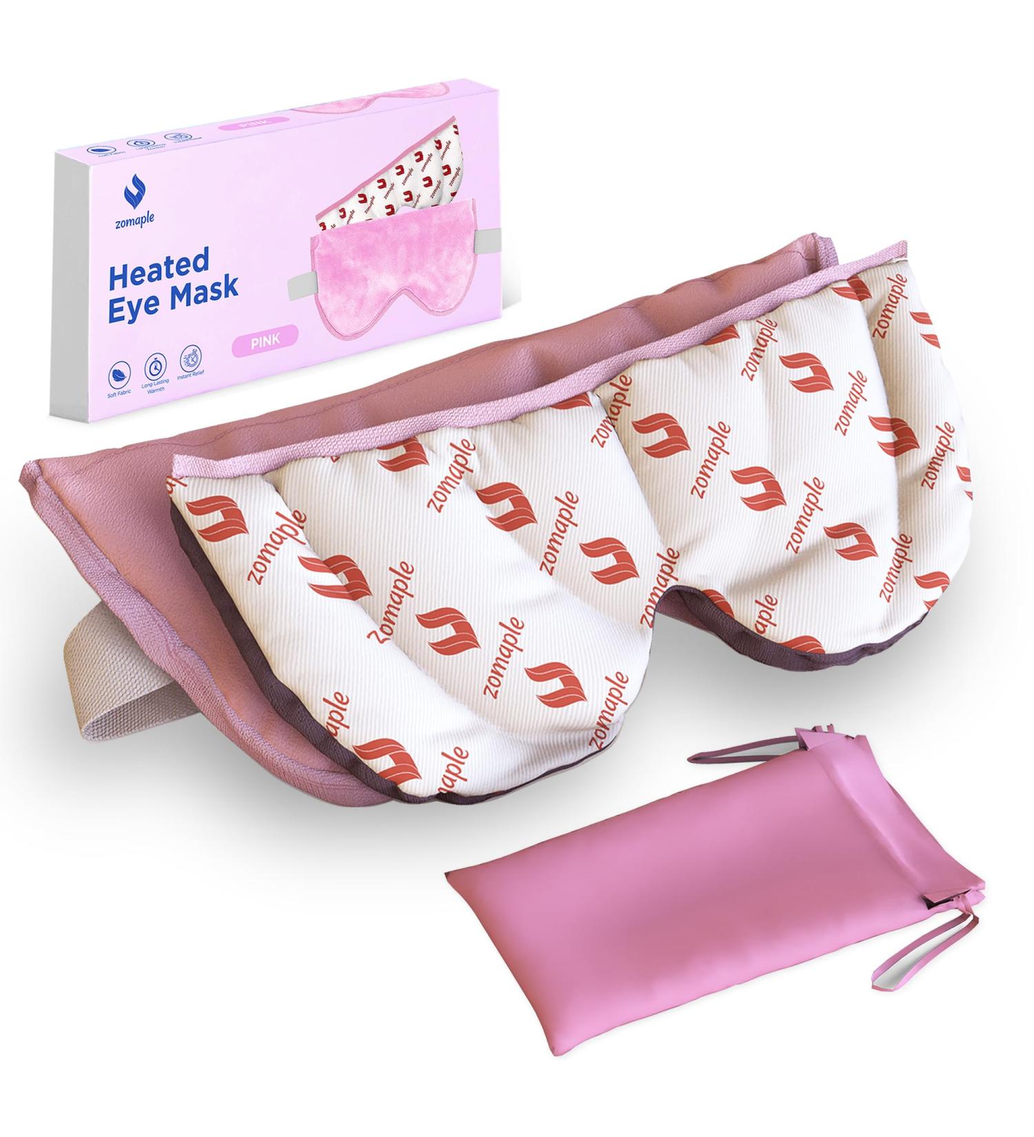 Zomaple Heated Eye Mask for Dry Eyes | Reusable Moist Heat Compress | Soothing Warm Compress for Relief from Stye & Blepharitis | Microwavable Rose Gold Design - Buy Online on GoSupps.com