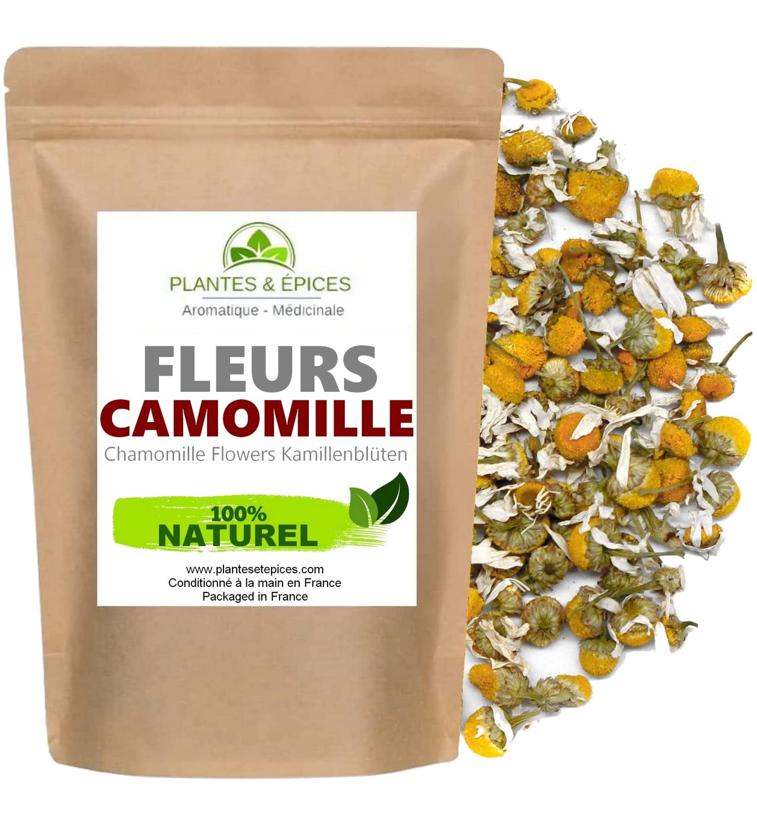 100% Natural Wild Chamomile Flowers Infusion Herbal Tea Hair Lotion Cream - Soothing & Relaxing - 20-25 Infusions (100g) - Buy Online on GoSupps.com