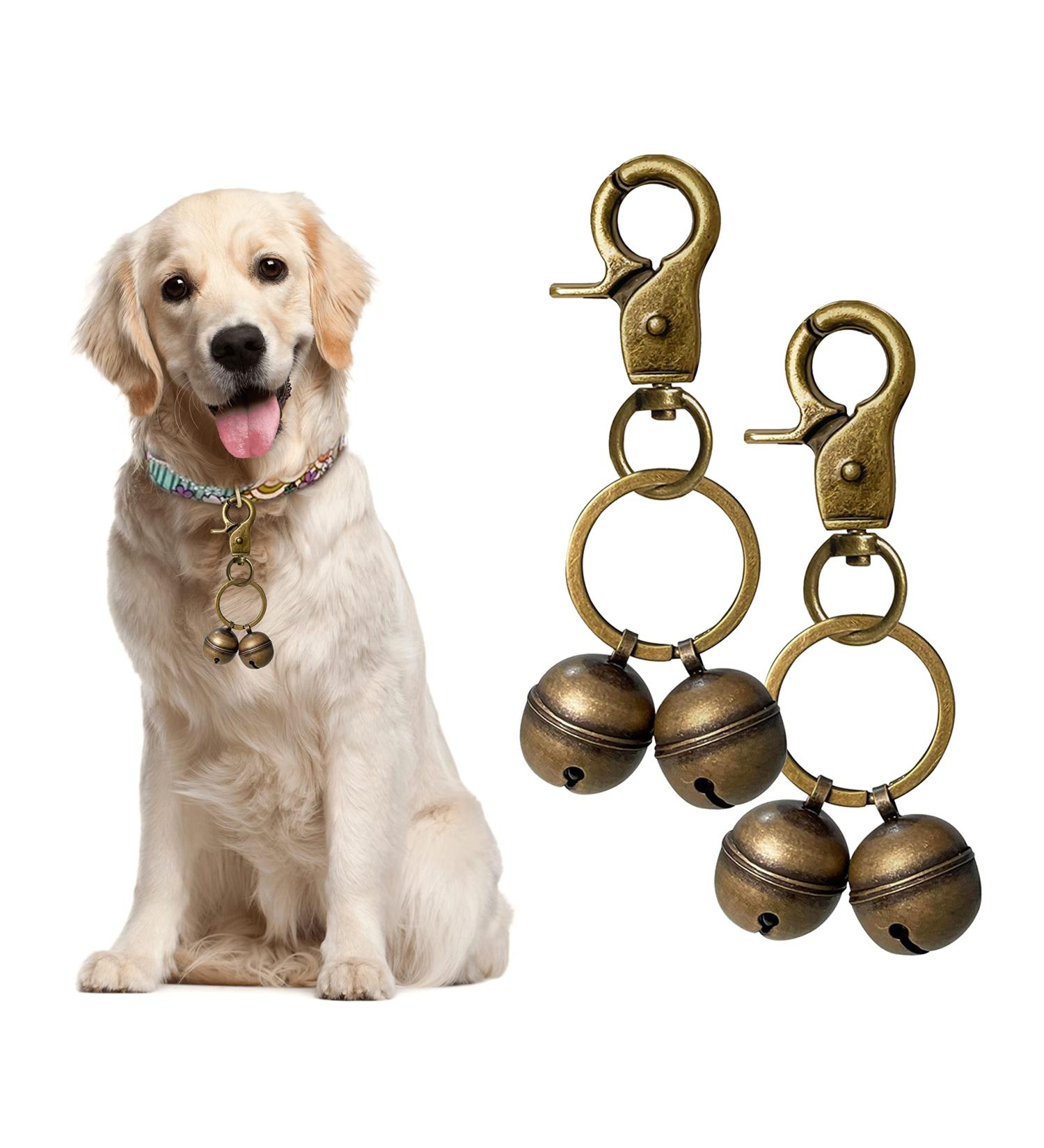 Cat & Dog Collar Bell Pack of 2 | Durable Pet Tracking & Wildlife Safety | Bronze Lobster Clip & Iron Split Ring - Buy Online on GoSupps.com