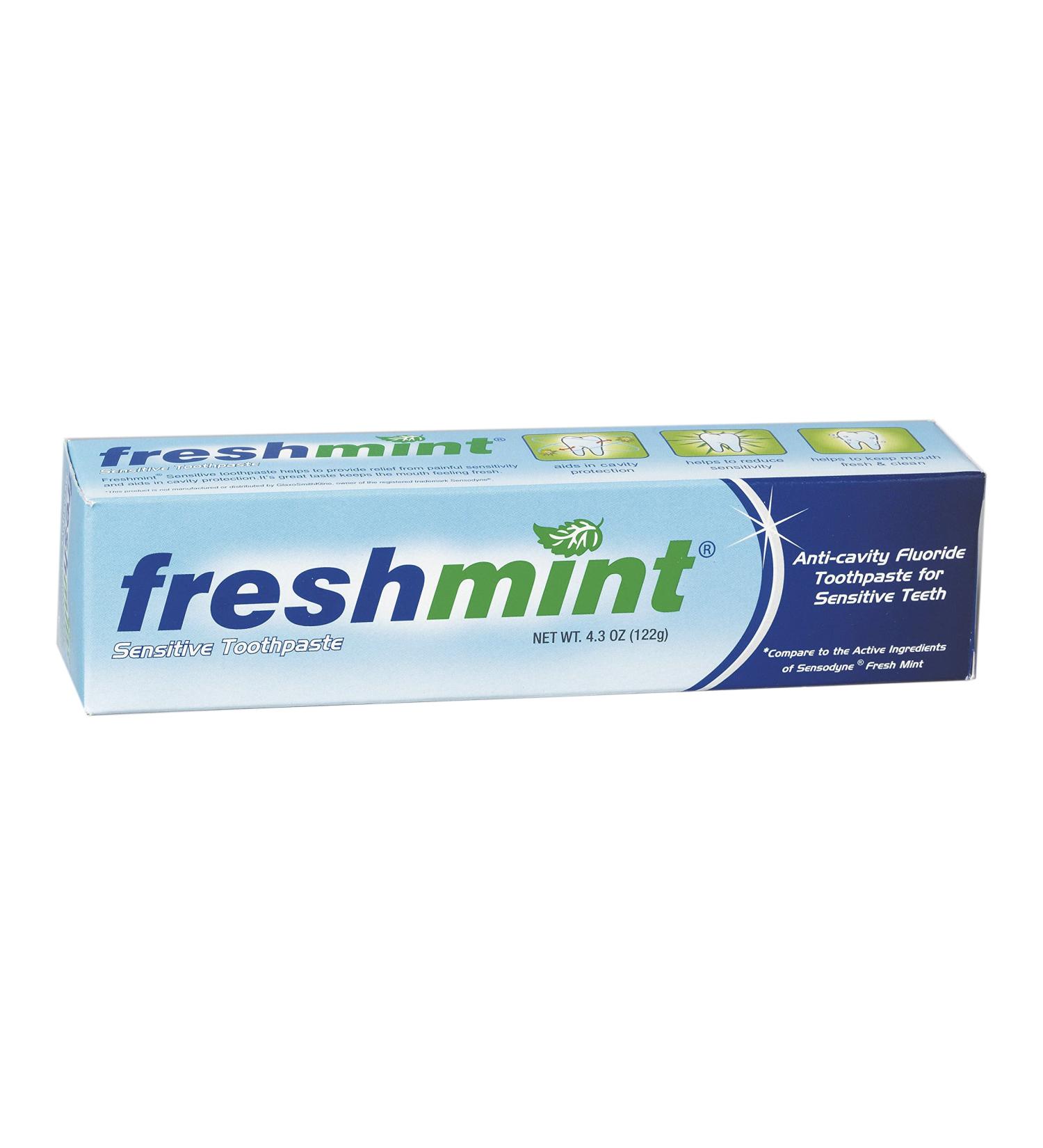 Fresh Mint Sensitive Fluoride Anti-Cavity Toothpaste - 4.3 oz for Sensitive Teeth | International Shipping Available - Buy Online on GoSupps.com