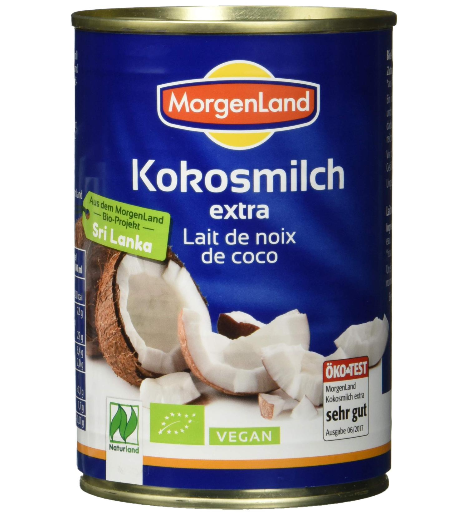 MorgenLand Organic Coconut Milk Extra - kotest Very Good 6-Pack (6 x 400ml) | Buy Internationally - Buy Online on GoSupps.com