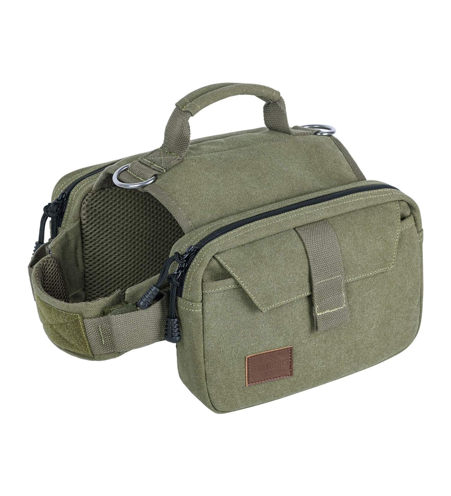 OneTigris Hoppy Camper 2.0 Dog Backpack - Tearproof Camping & Hiking Gear for M/L Size Dogs (Large Ranger Green) - Buy Online on GoSupps.com